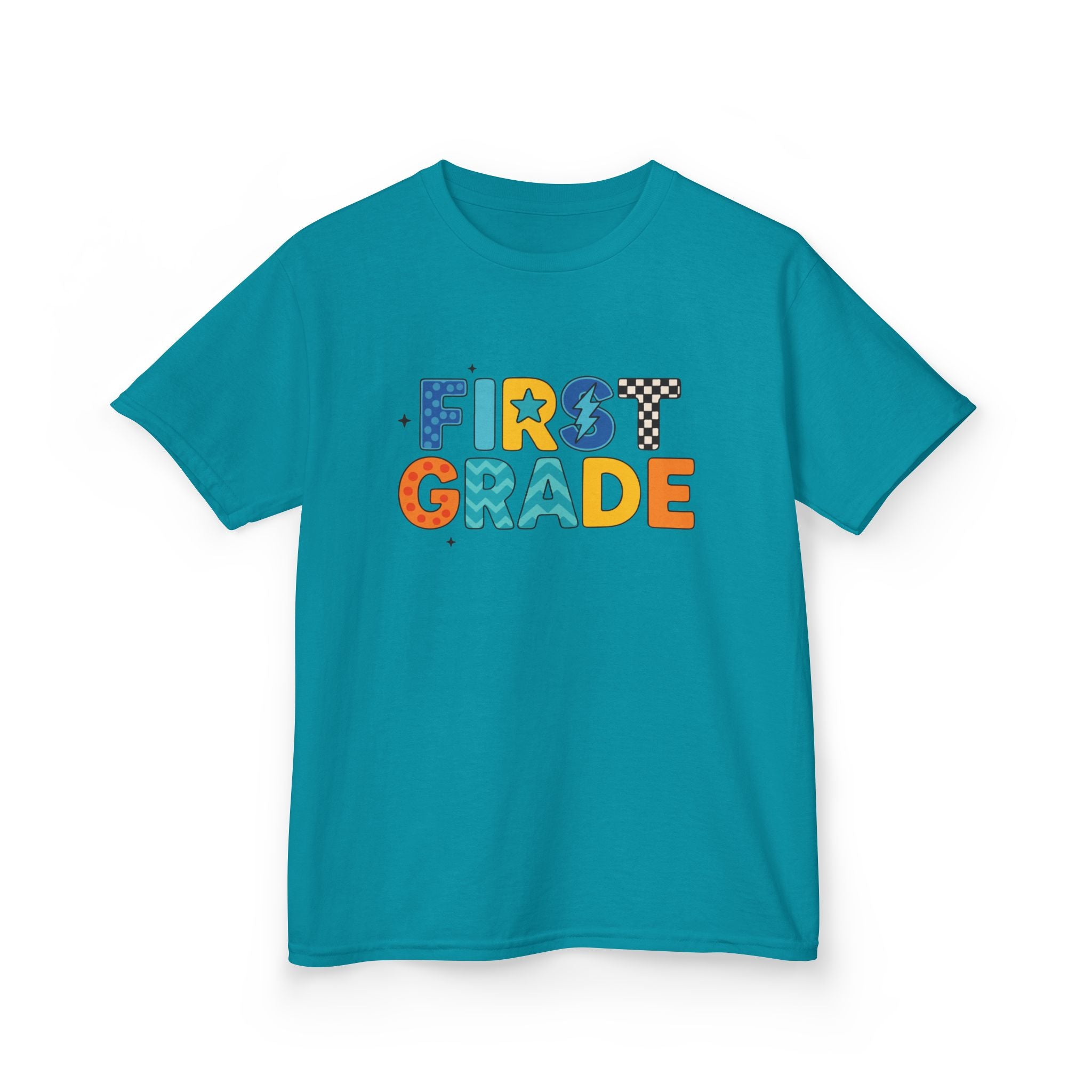 First Grade Kids T-Shirt — Colorful Back-to-School Tee