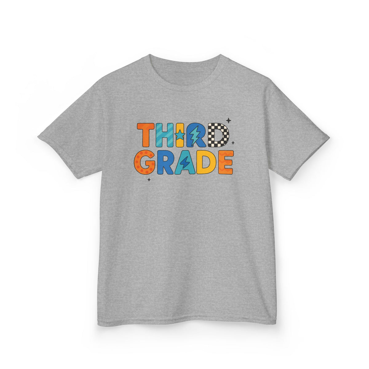 Third Grade Kids T‑Shirt — Colorful Back-to-School Tee