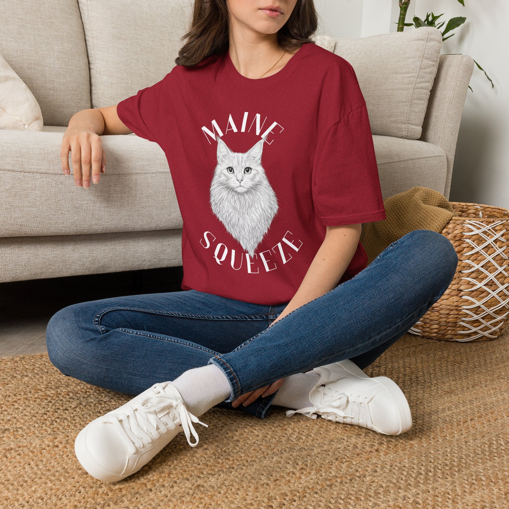 Maine Coon Cat T-Shirt — 'Maine Soulful' Graphic Tee for Cat Lovers