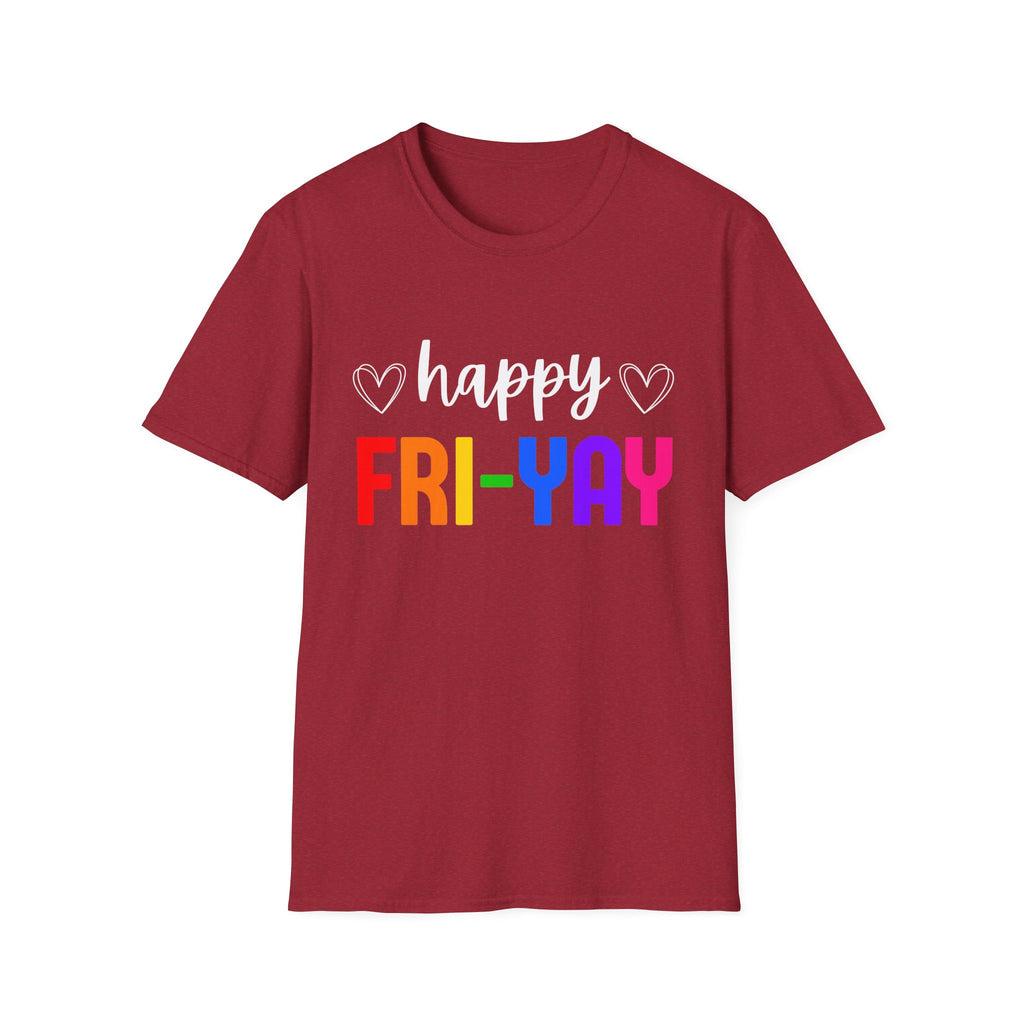 Fri-Yay Graphic T-Shirt — Colorful Rainbow Weekend Tee