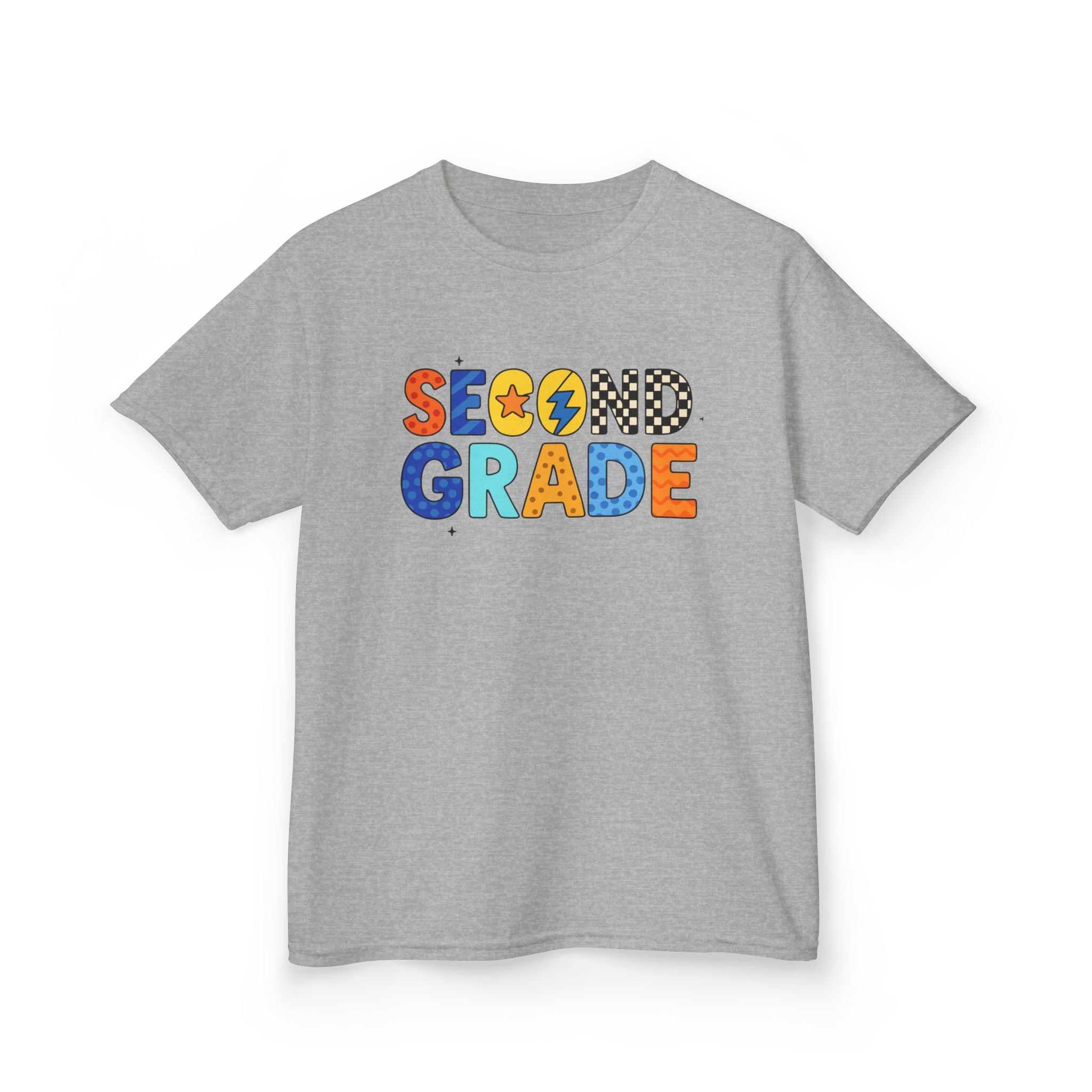 Second Grade Kids Tee - Colorful School Spirit Back to School Shirt