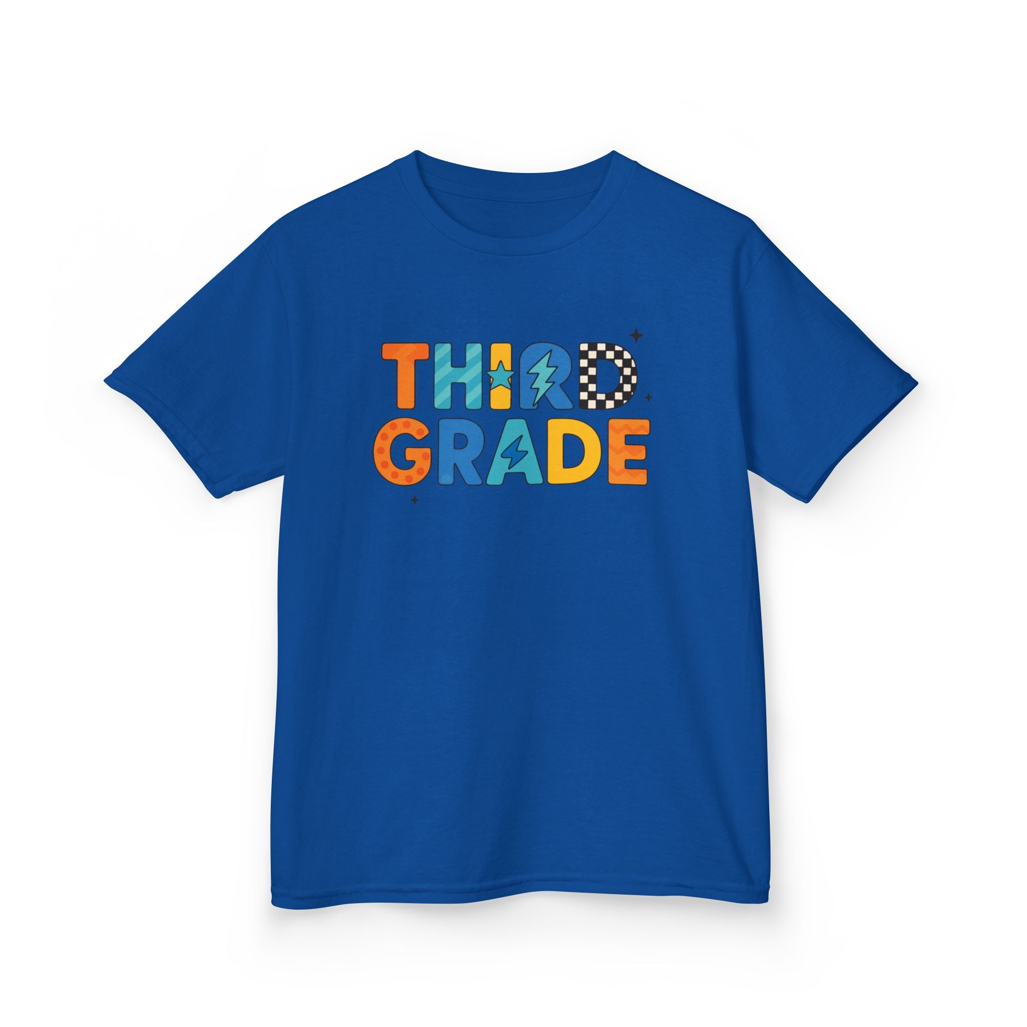Third Grade Kids T‑Shirt — Colorful Back-to-School Tee