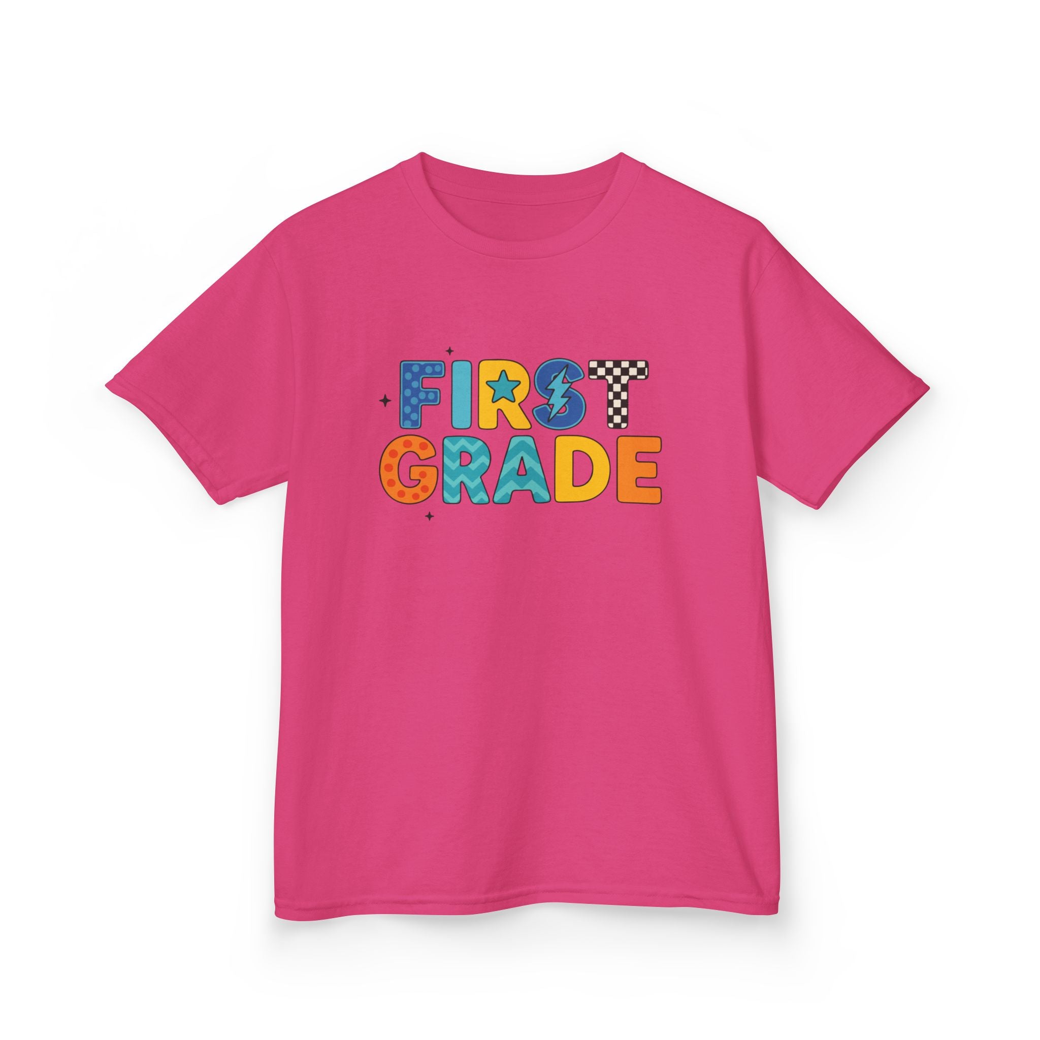 First Grade Kids T-Shirt — Colorful Back-to-School Tee