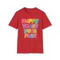 Happy To See Your Face T-Shirt — Retro Rainbow Smile Graphic Tee