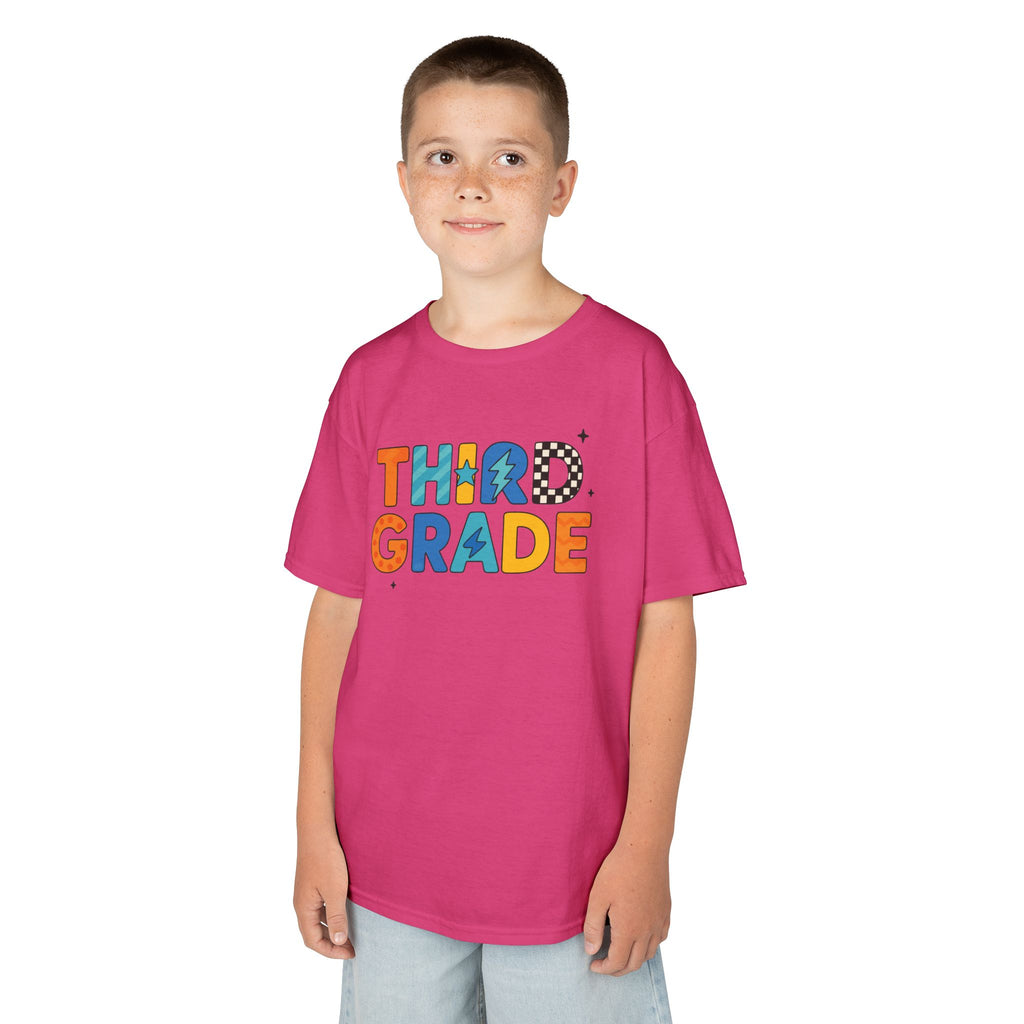 Third Grade Kids T‑Shirt — Colorful Back-to-School Tee