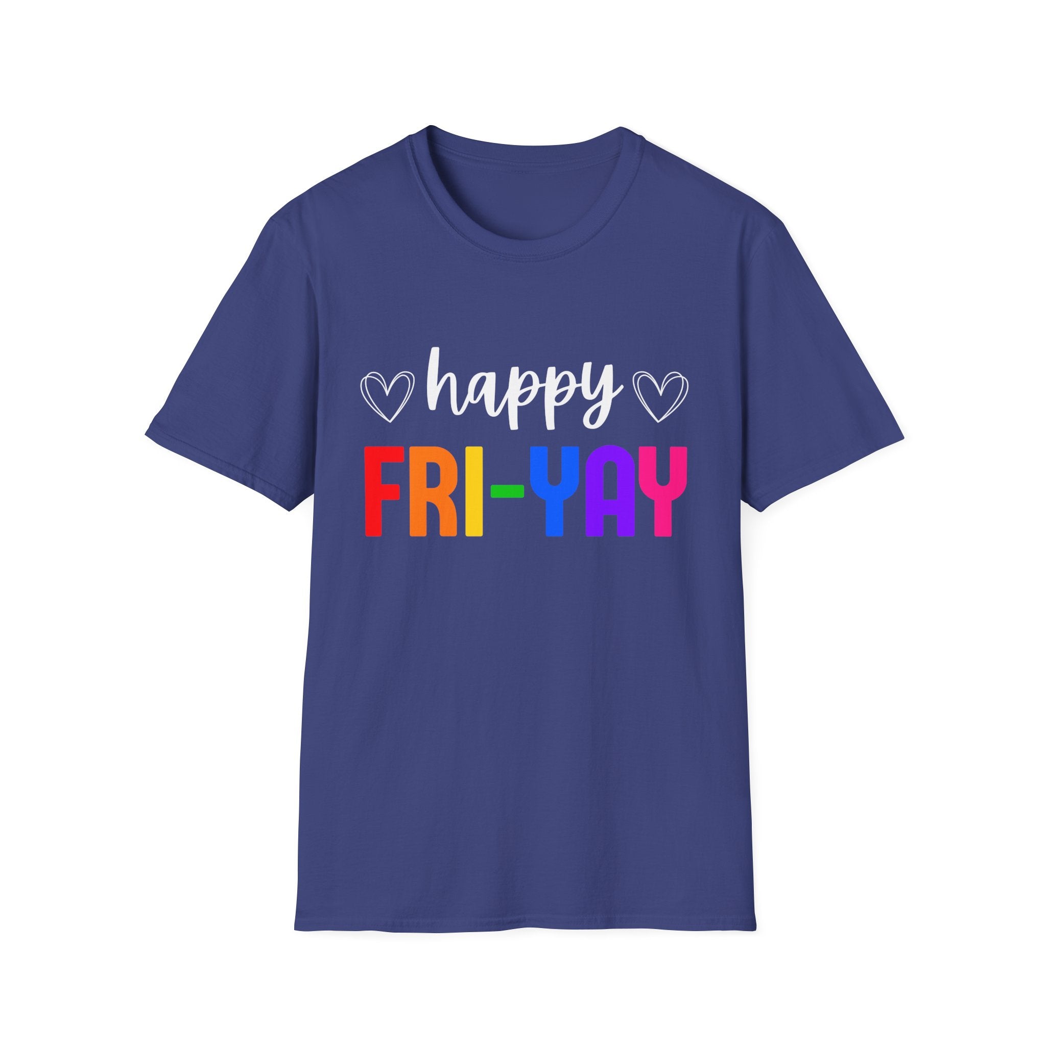 Fri-Yay Graphic T-Shirt — Colorful Rainbow Weekend Tee