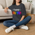 Fri-Yay Graphic T-Shirt — Colorful Rainbow Weekend Tee