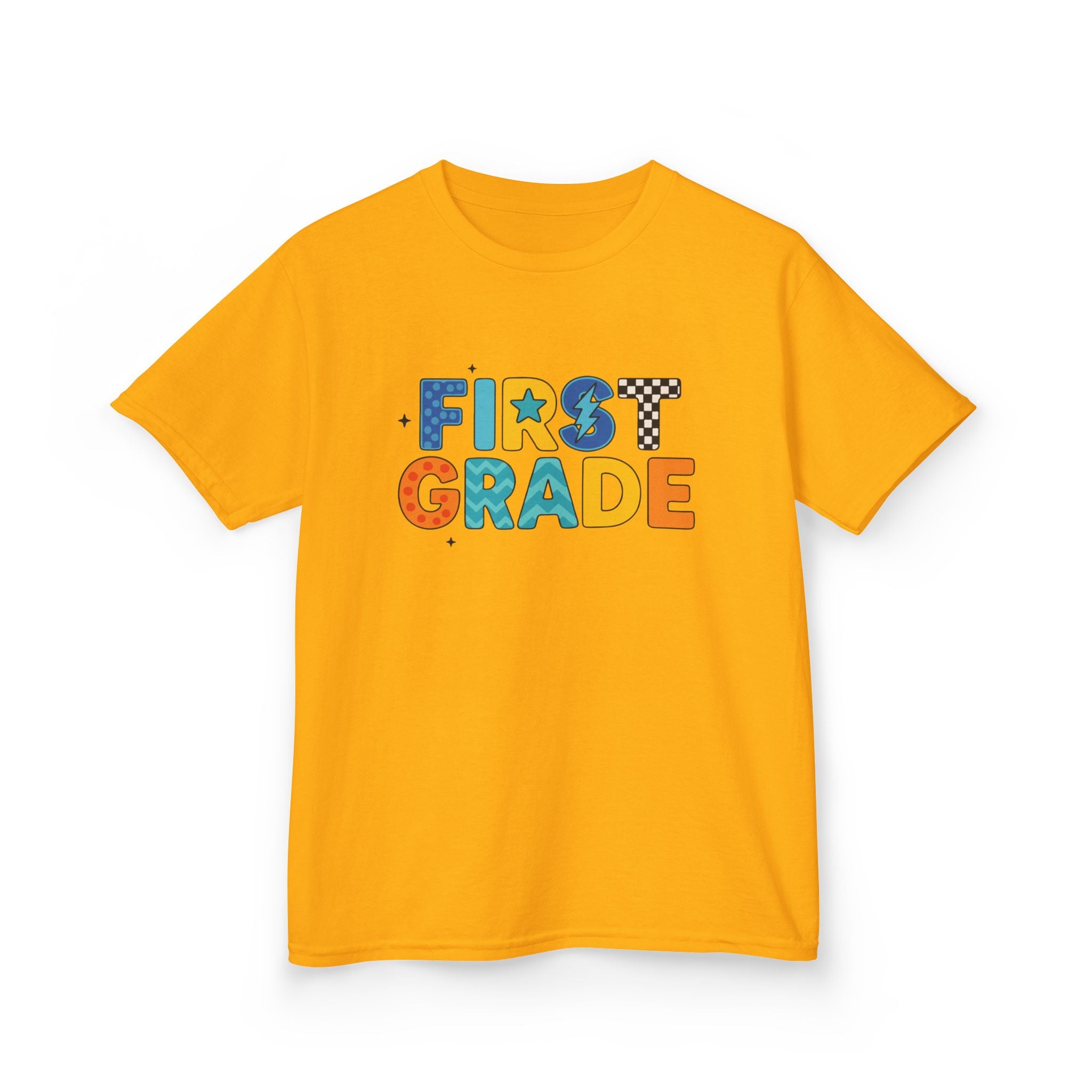 First Grade Kids T-Shirt — Colorful Back-to-School Tee