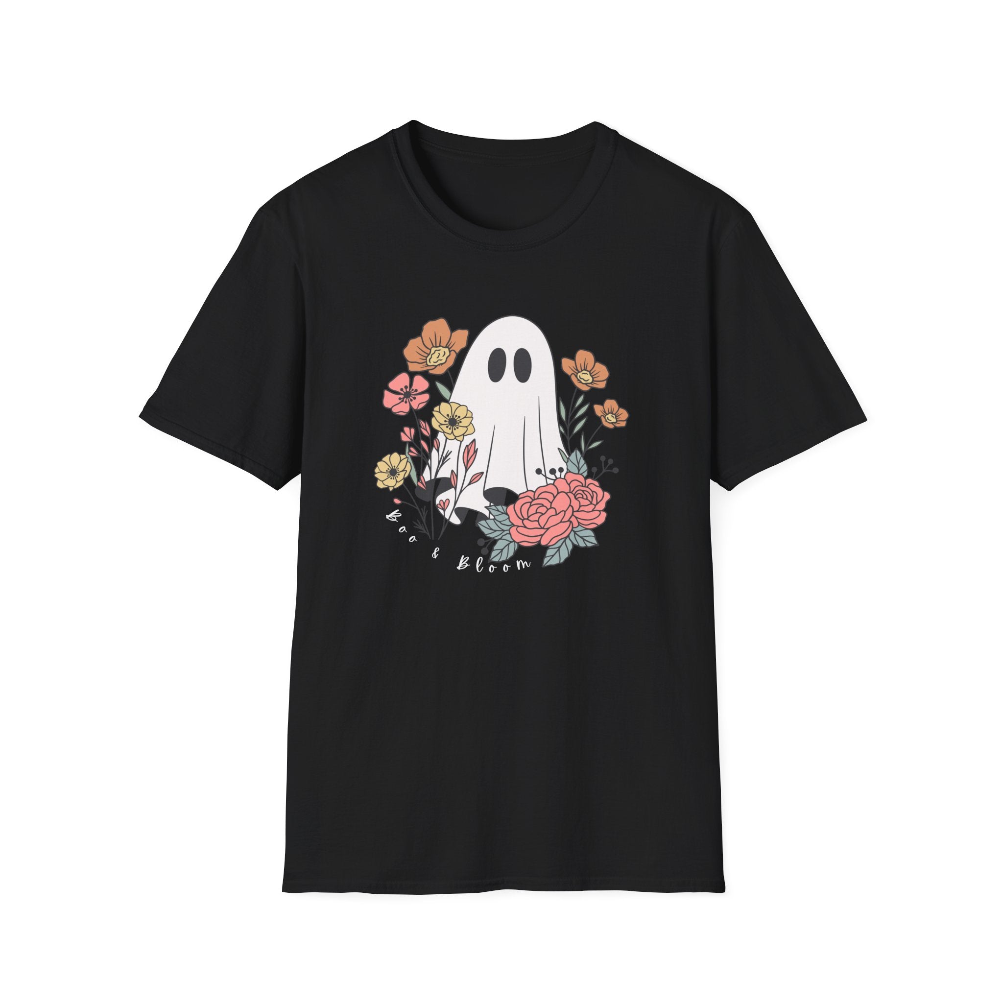 Cute Floral Ghost T-Shirt — Halloween Spooky Cute Tee