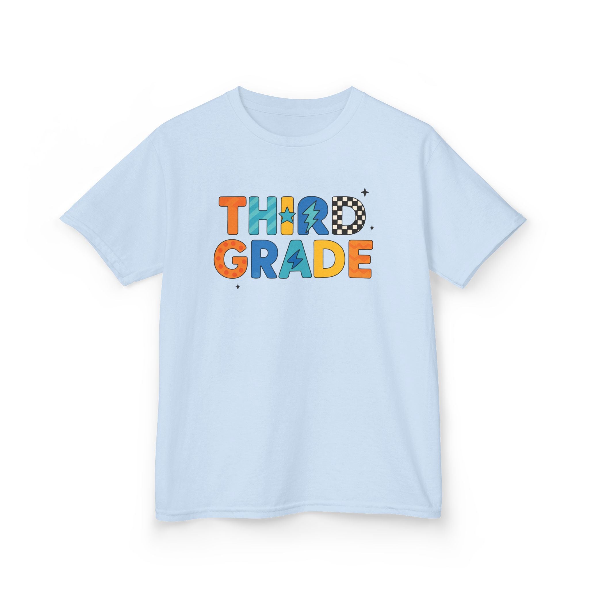 Third Grade Kids T‑Shirt — Colorful Back-to-School Tee