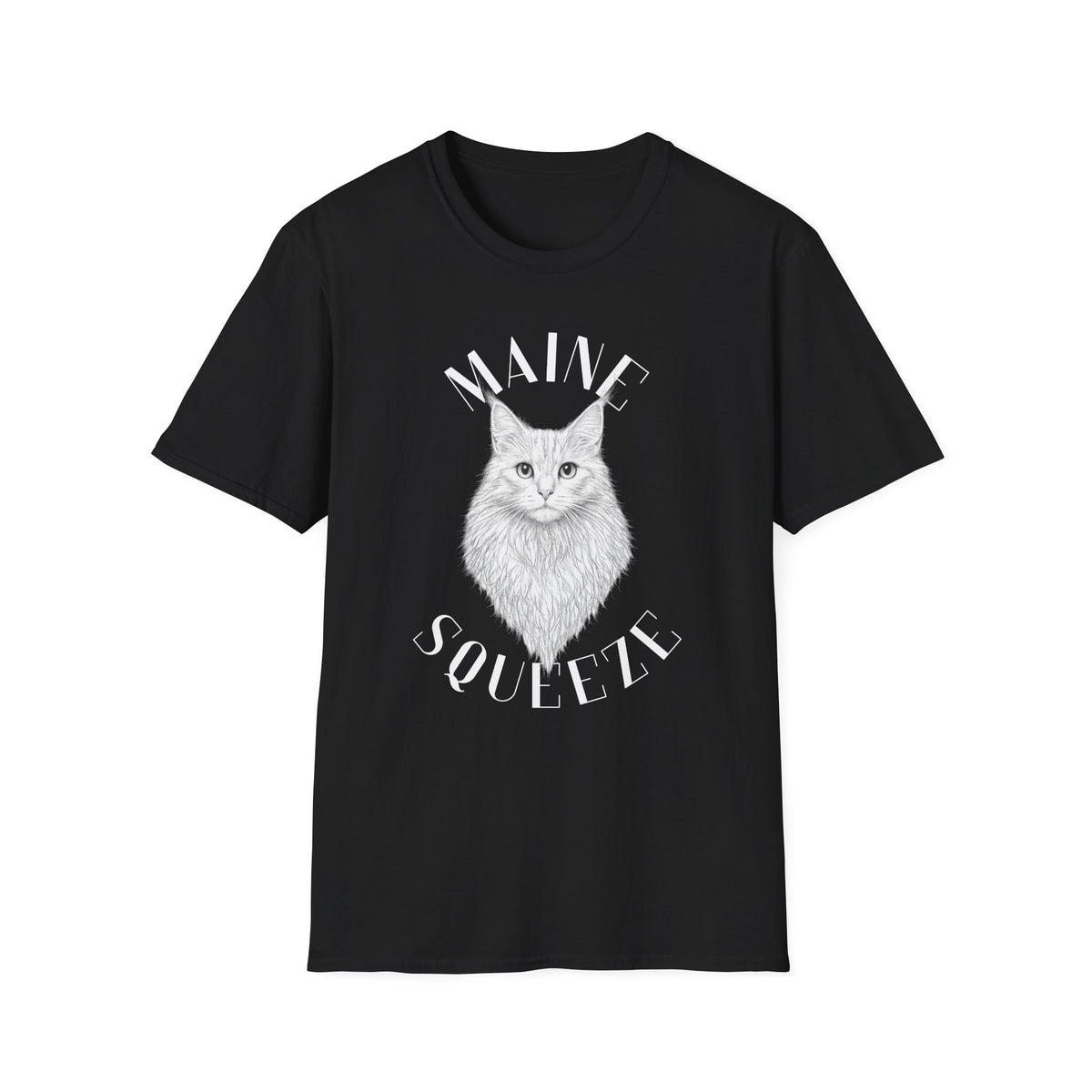 Maine Coon Cat T-Shirt — 'Maine Squeeze' Graphic Tee