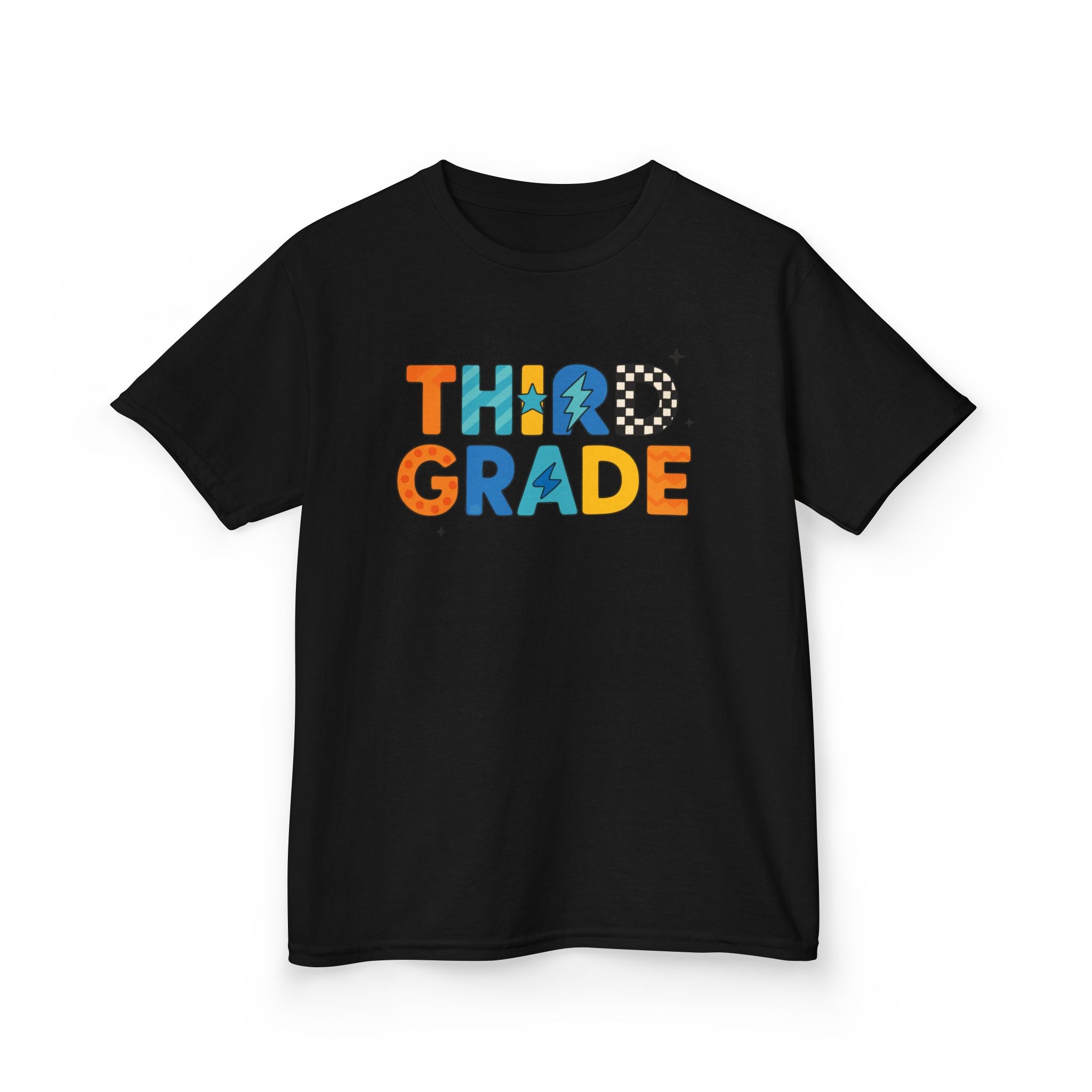 Third Grade Kids T‑Shirt — Colorful Back-to-School Tee