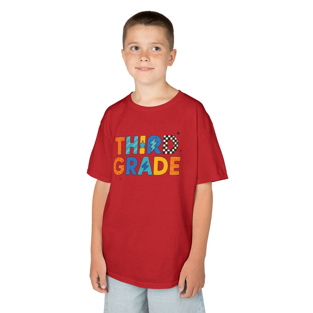 Third Grade Kids T‑Shirt — Colorful Back-to-School Tee