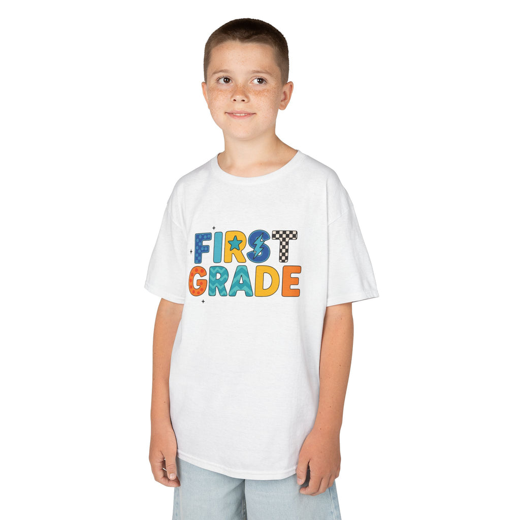 First Grade Kids T-Shirt — Colorful Back-to-School Tee