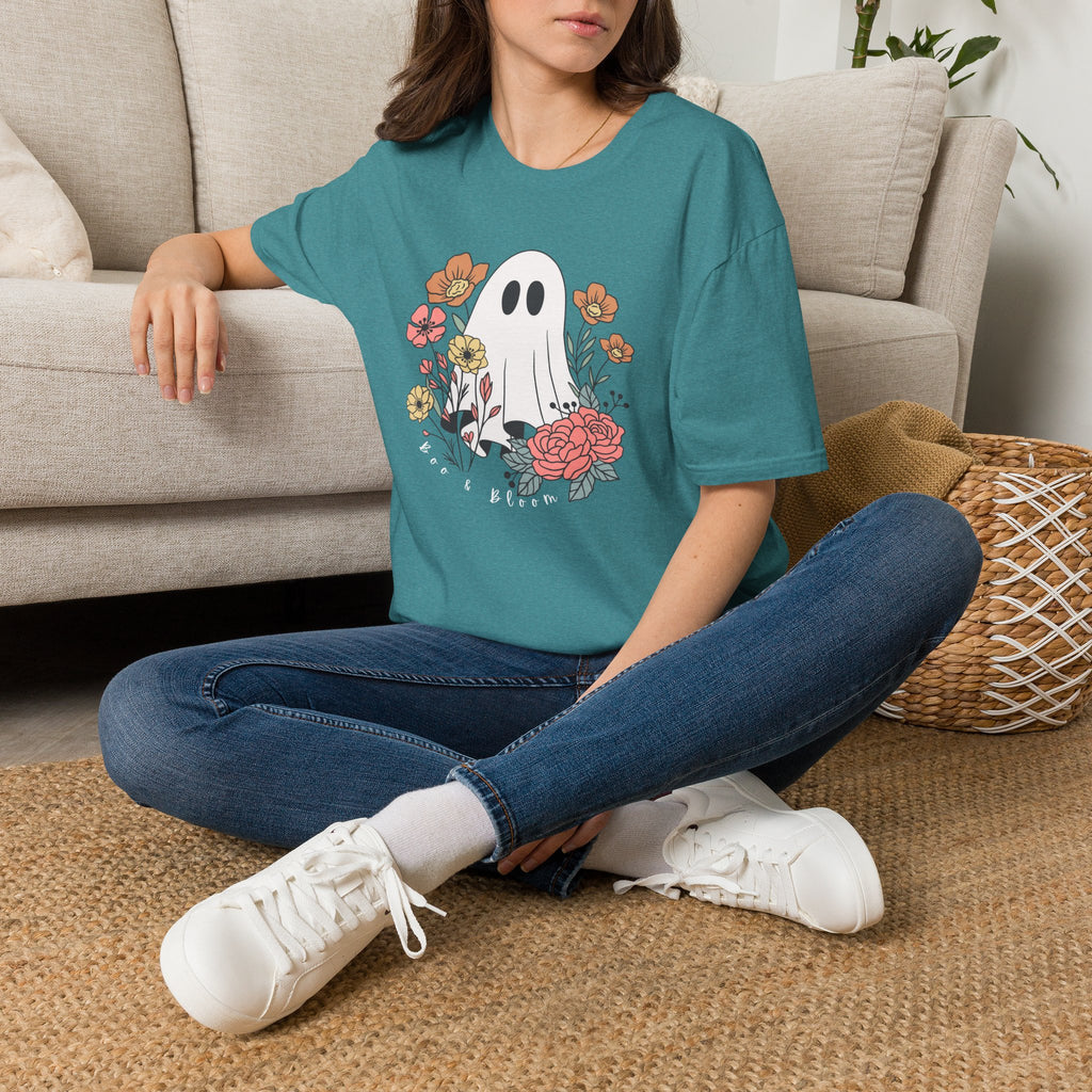 Cute Floral Ghost T-Shirt — Halloween Spooky Cute Tee