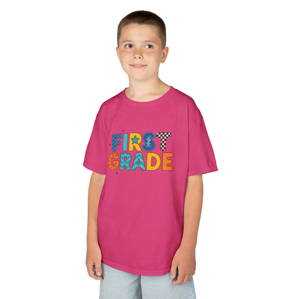 First Grade Kids T-Shirt — Colorful Back-to-School Tee