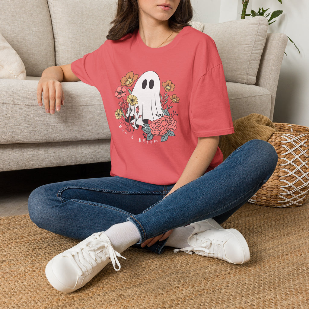 Cute Floral Ghost T-Shirt — Halloween Spooky Cute Tee