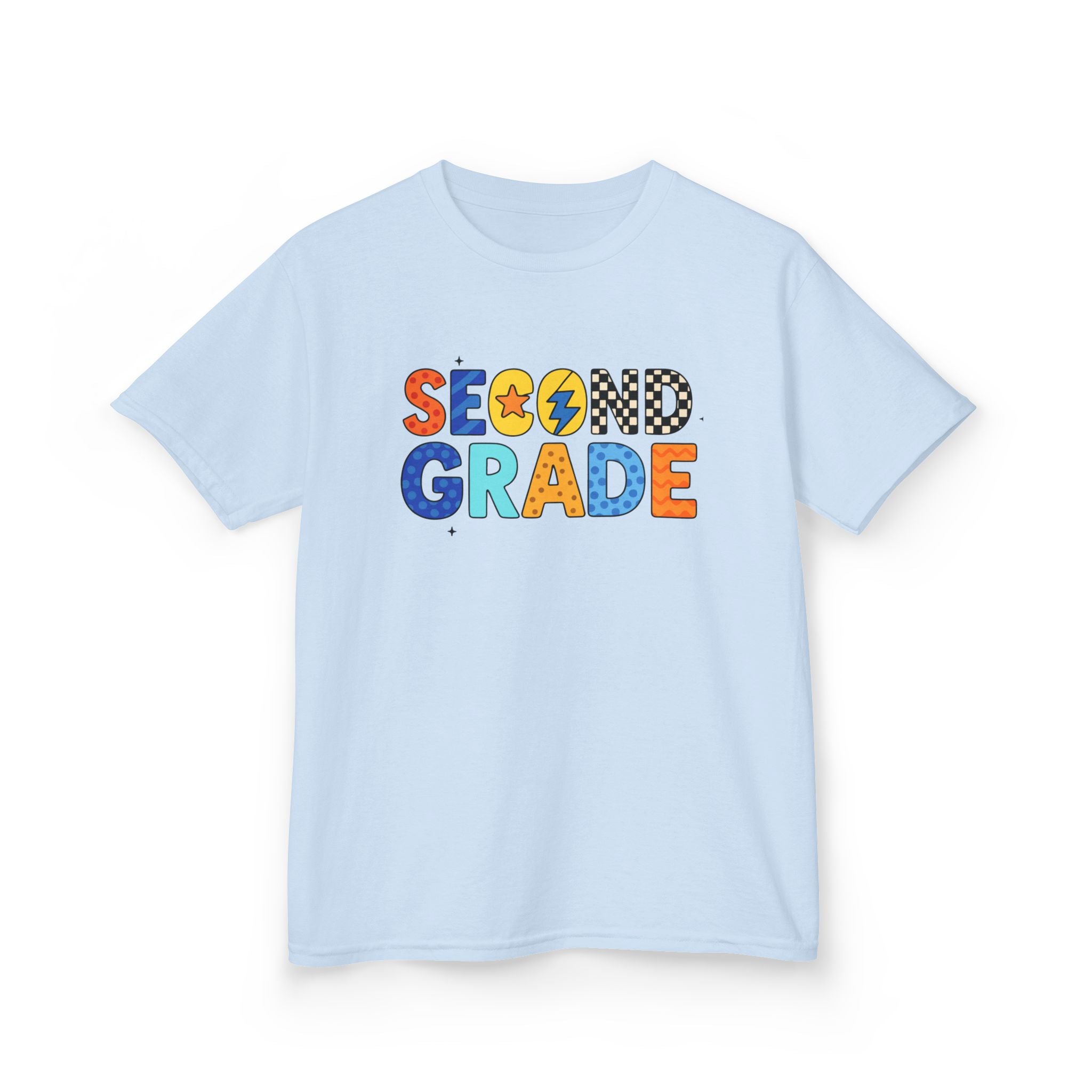 Second Grade Kids Tee - Colorful School Spirit Back to School Shirt