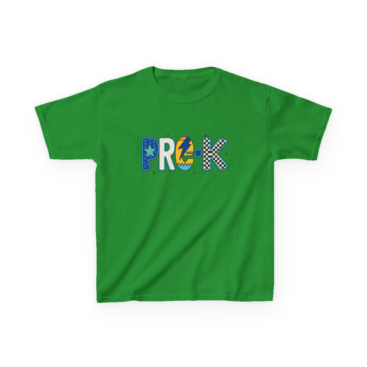 Kids 'PRE-K' Graphic Tee — Colorful Playful Letter Art for Boys & Girls