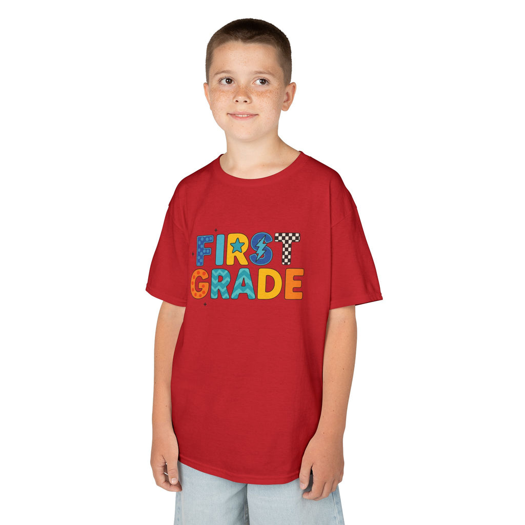 First Grade Kids T-Shirt — Colorful Back-to-School Tee