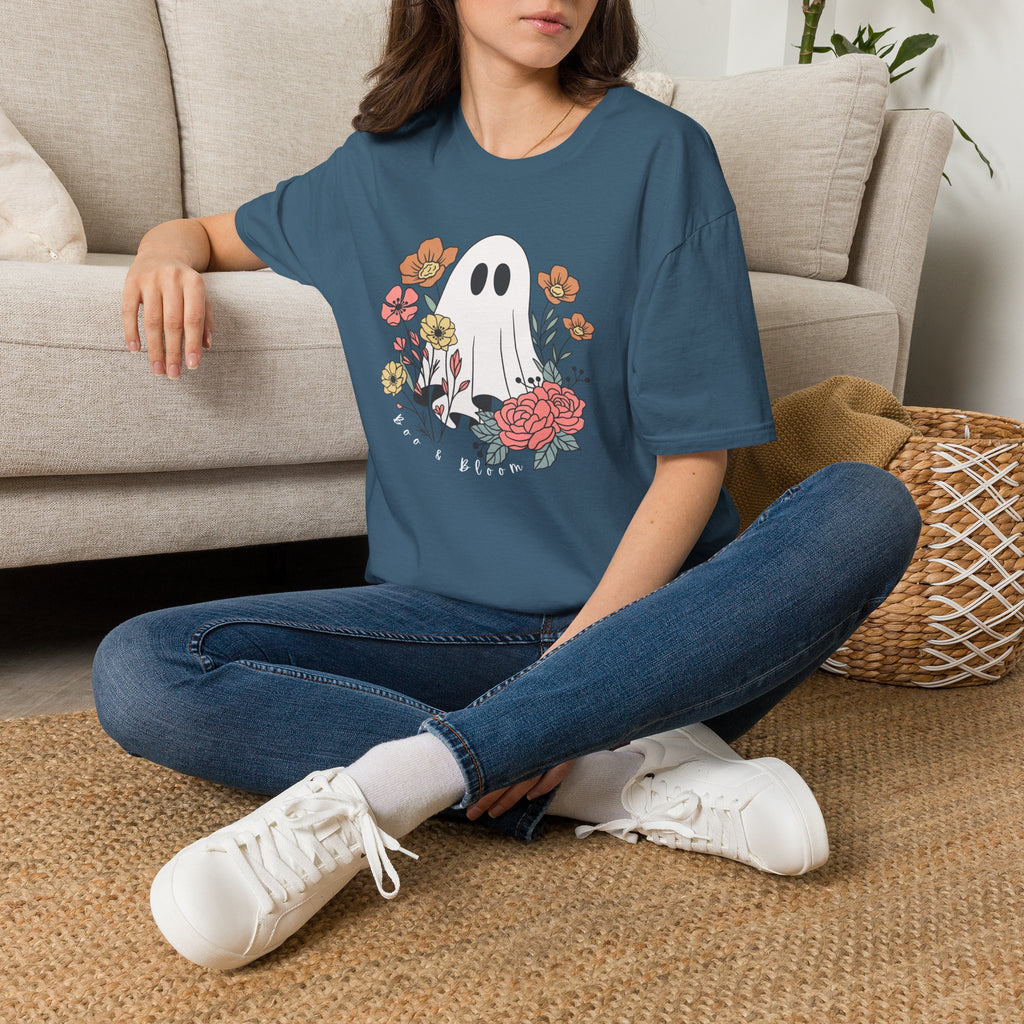 Cute Floral Ghost T-Shirt — Halloween Spooky Cute Tee