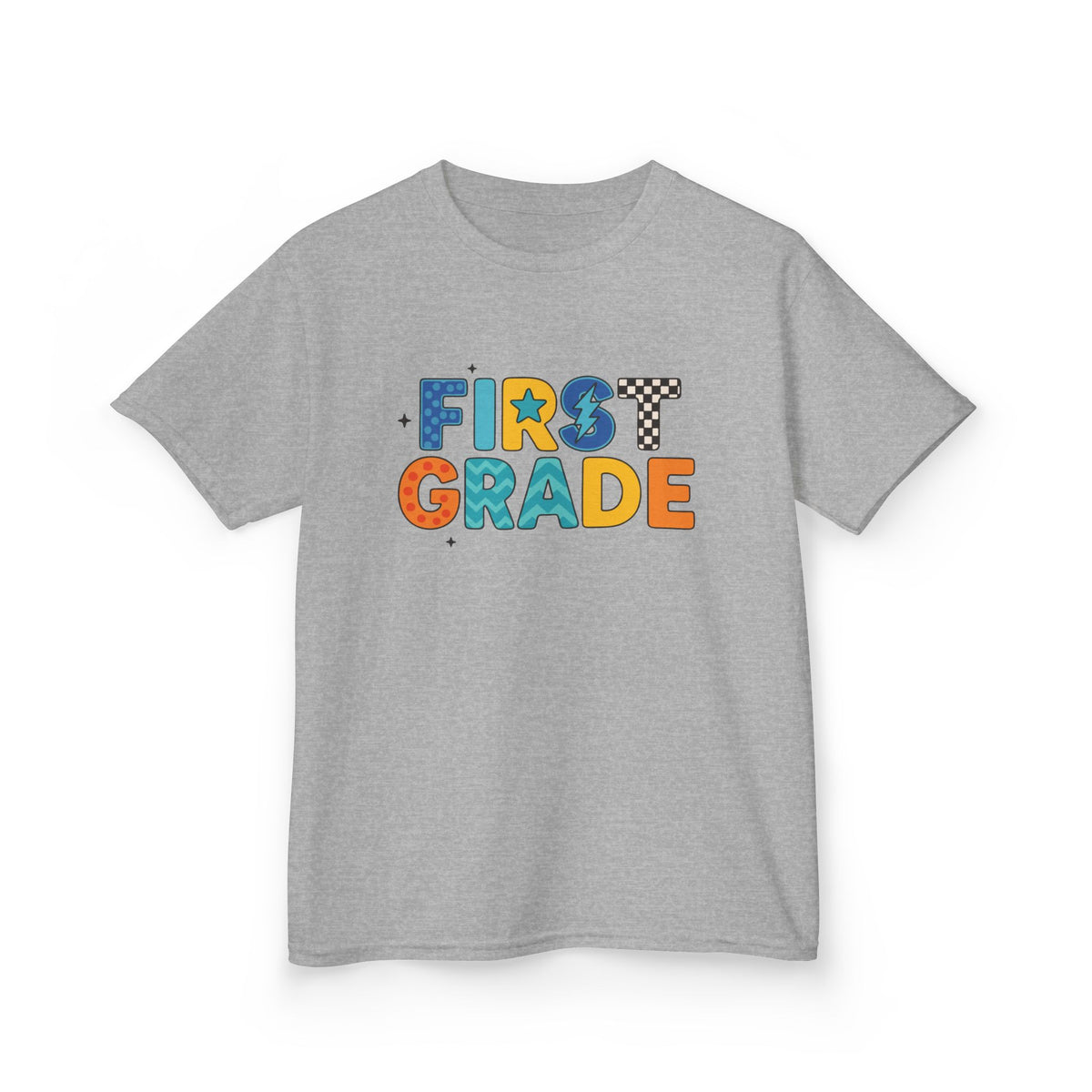 First Grade Kids T-Shirt — Colorful Back-to-School Tee
