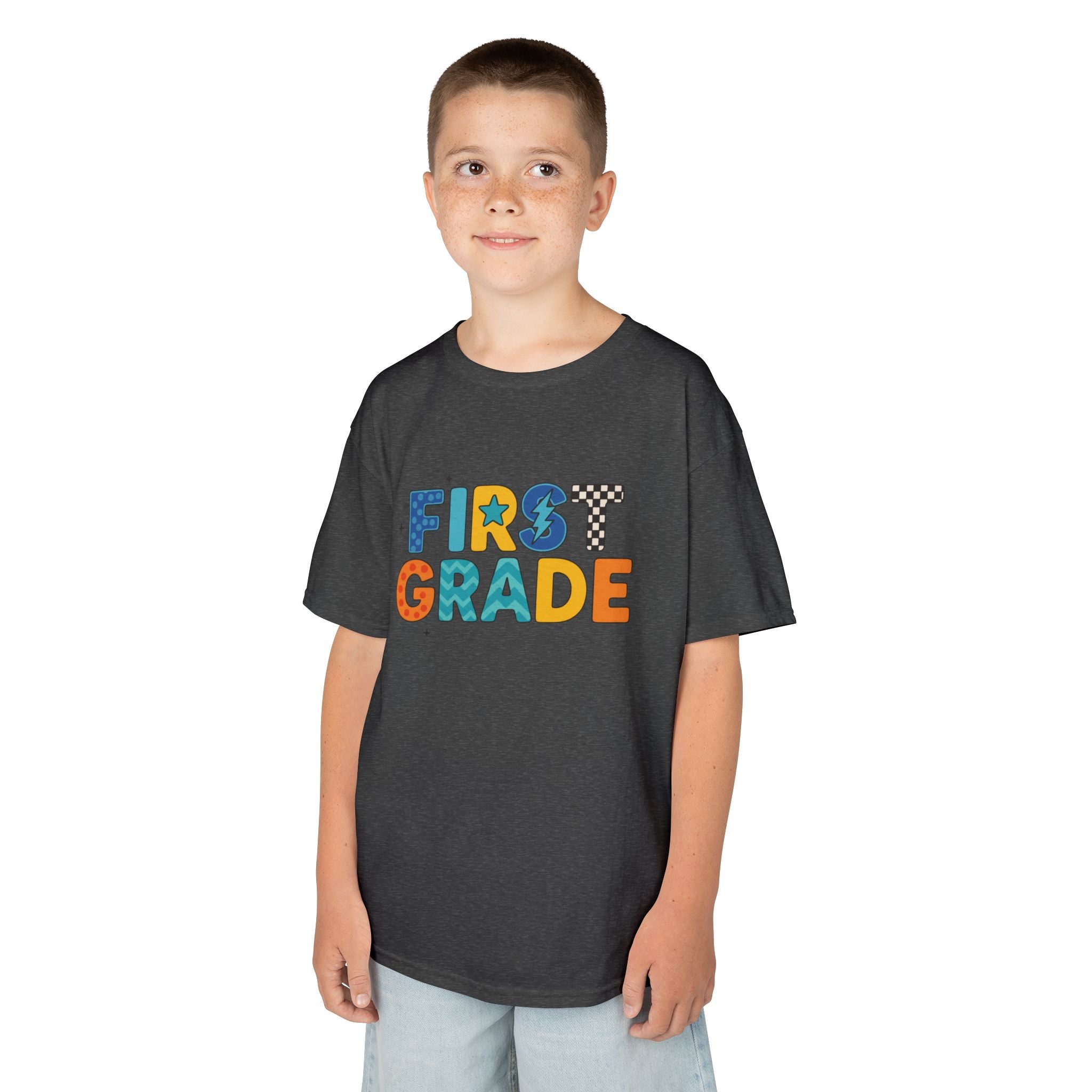 First Grade Kids T-Shirt — Colorful Back-to-School Tee