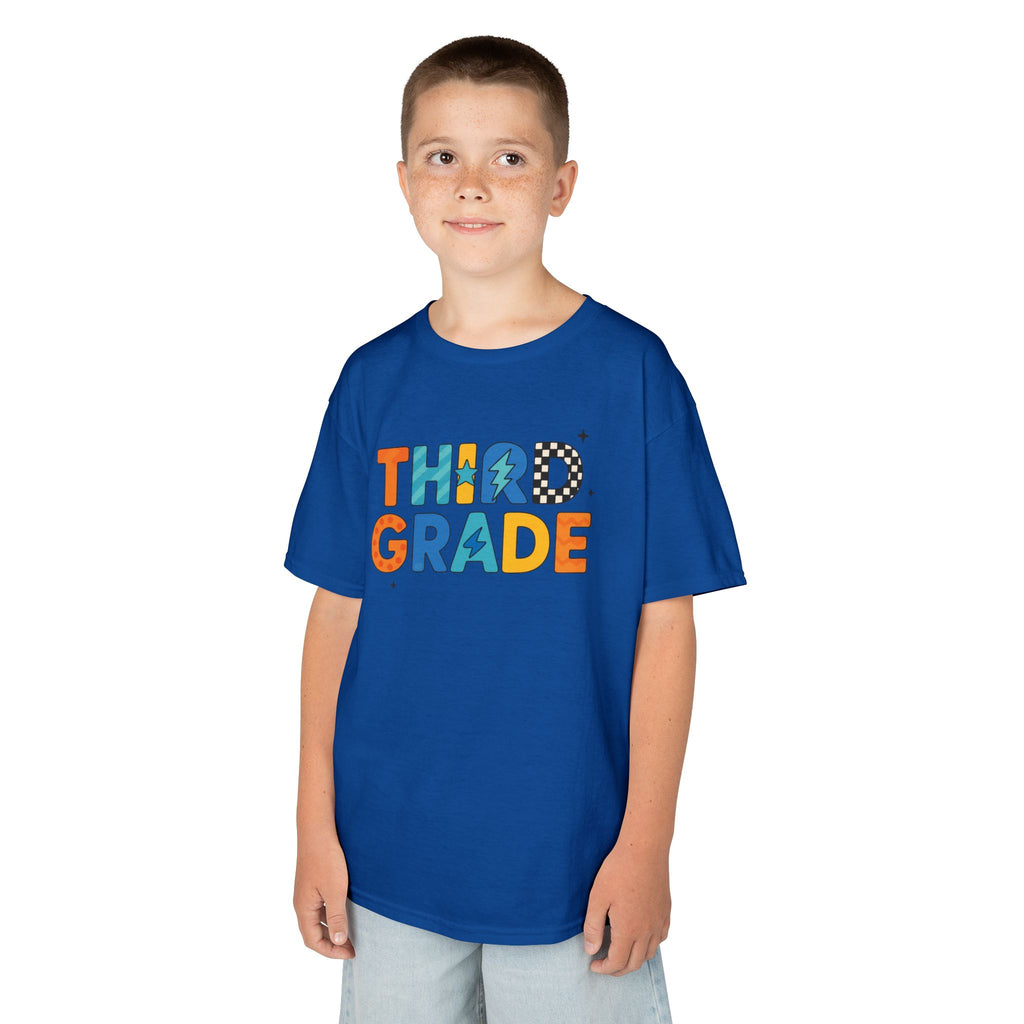 Third Grade Kids T‑Shirt — Colorful Back-to-School Tee