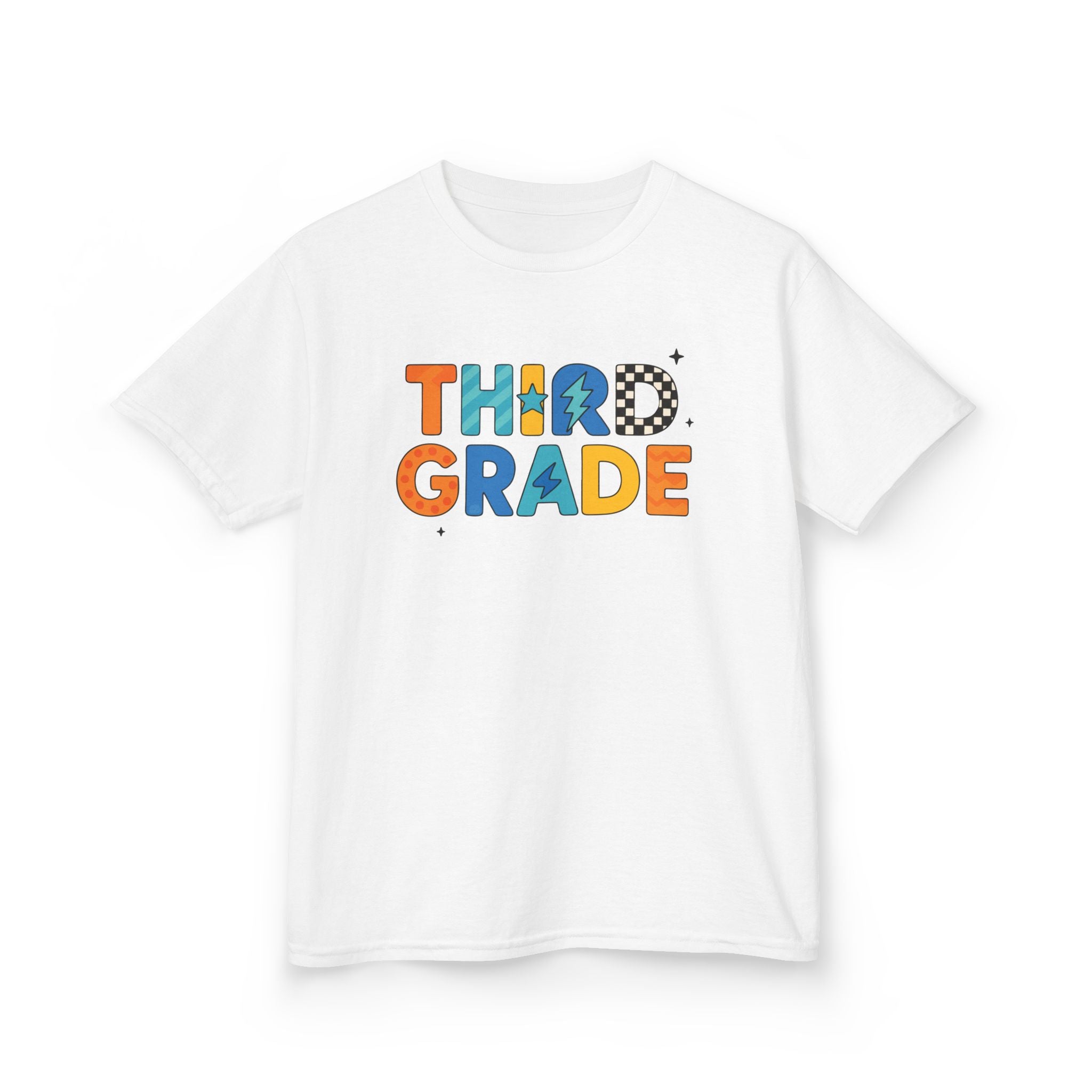 Third Grade Kids T‑Shirt — Colorful Back-to-School Tee