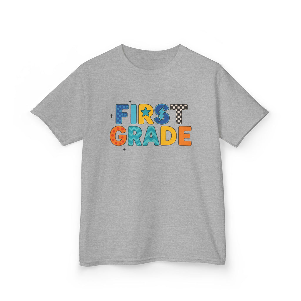 First Grade Kids T-Shirt — Colorful Back-to-School Tee