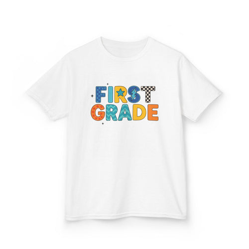 First Grade Kids T-Shirt — Colorful Back-to-School Tee