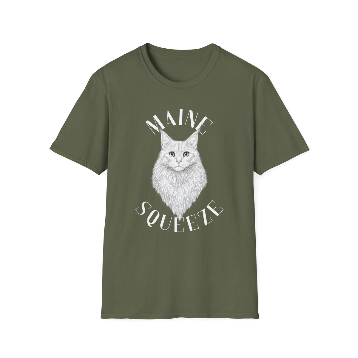 Maine Coon Cat T-Shirt — 'Maine Squeeze' Graphic Tee