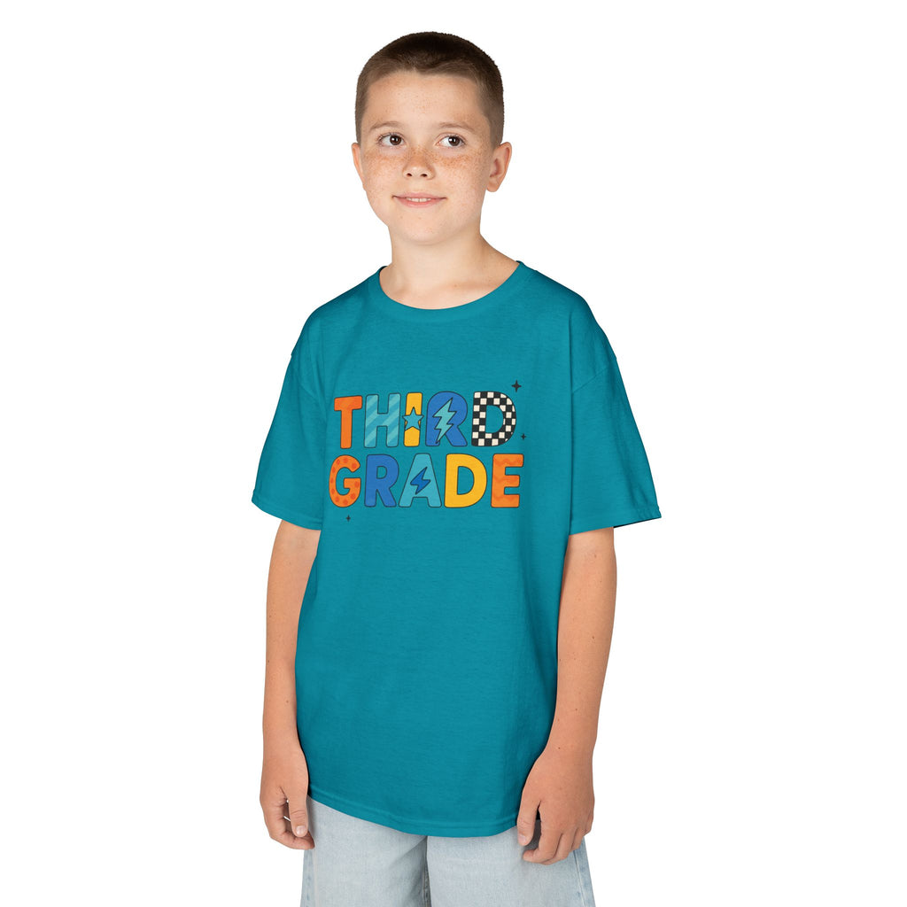 Third Grade Kids T‑Shirt — Colorful Back-to-School Tee