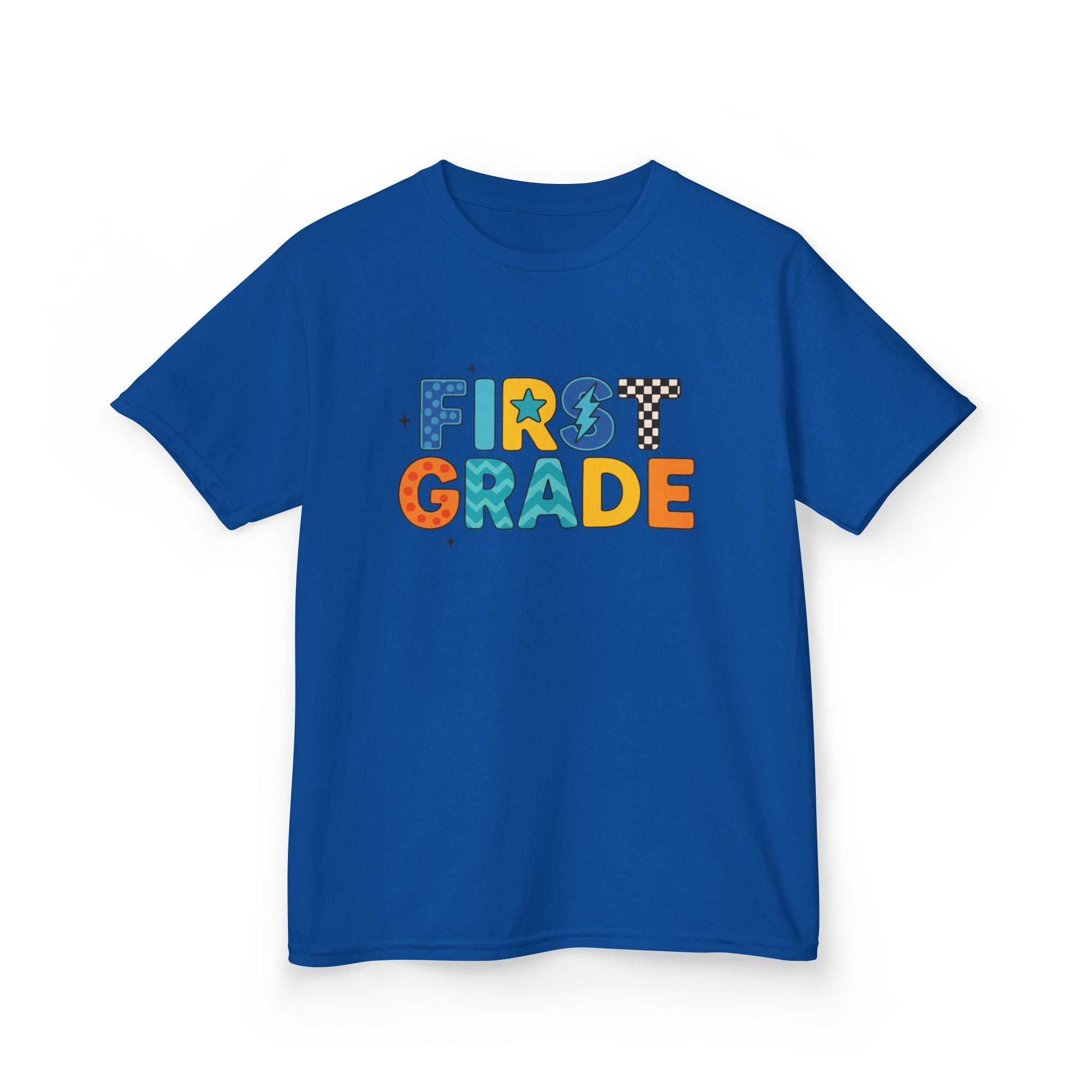 First Grade Kids T-Shirt — Colorful Back-to-School Tee