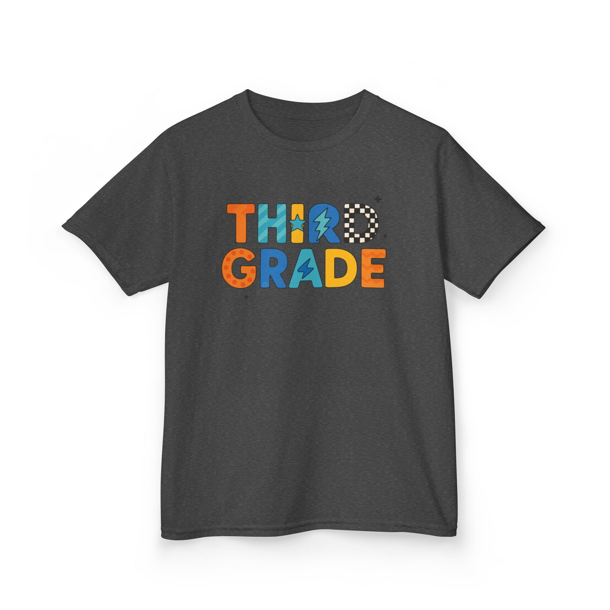 Third Grade Kids T‑Shirt — Colorful Back-to-School Tee