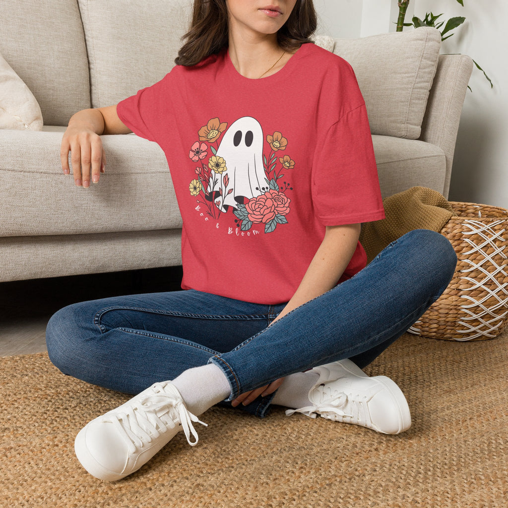Cute Floral Ghost T-Shirt — Halloween Spooky Cute Tee