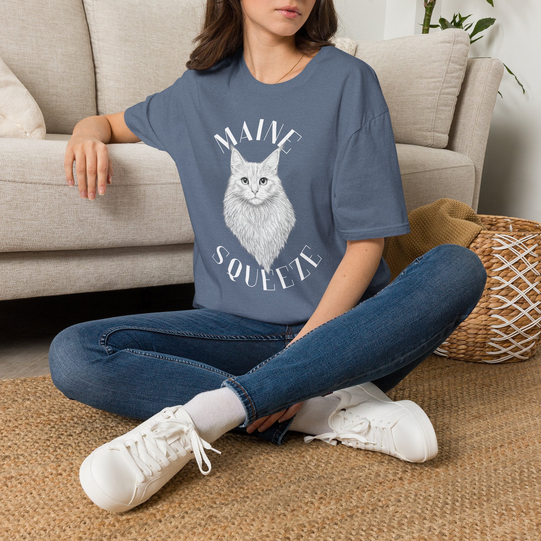 Maine Coon Cat T-Shirt — 'Maine Soulful' Graphic Tee for Cat Lovers