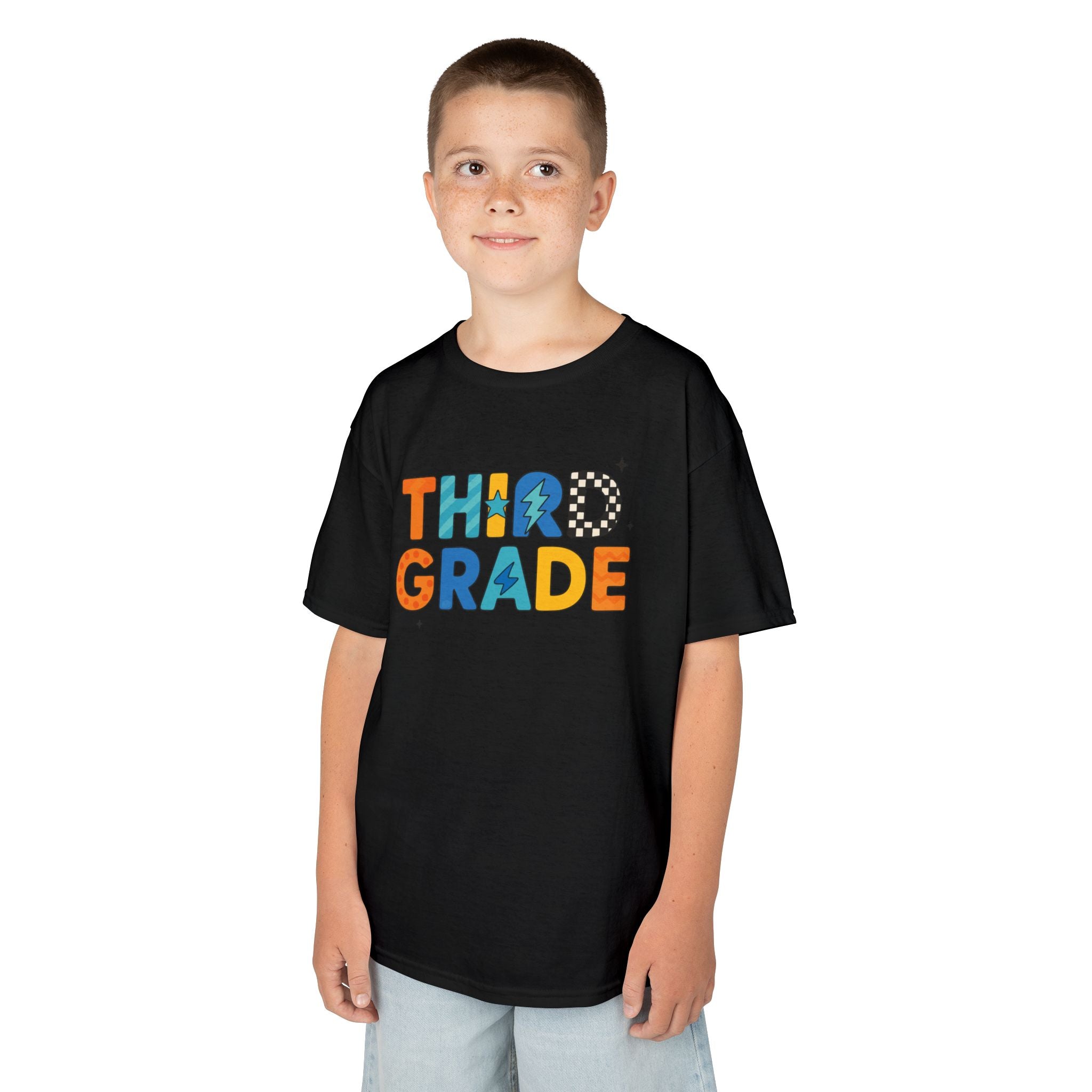Third Grade Kids T‑Shirt — Colorful Back-to-School Tee