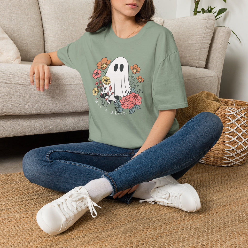 Cute Floral Ghost T-Shirt — Halloween Spooky Cute Tee