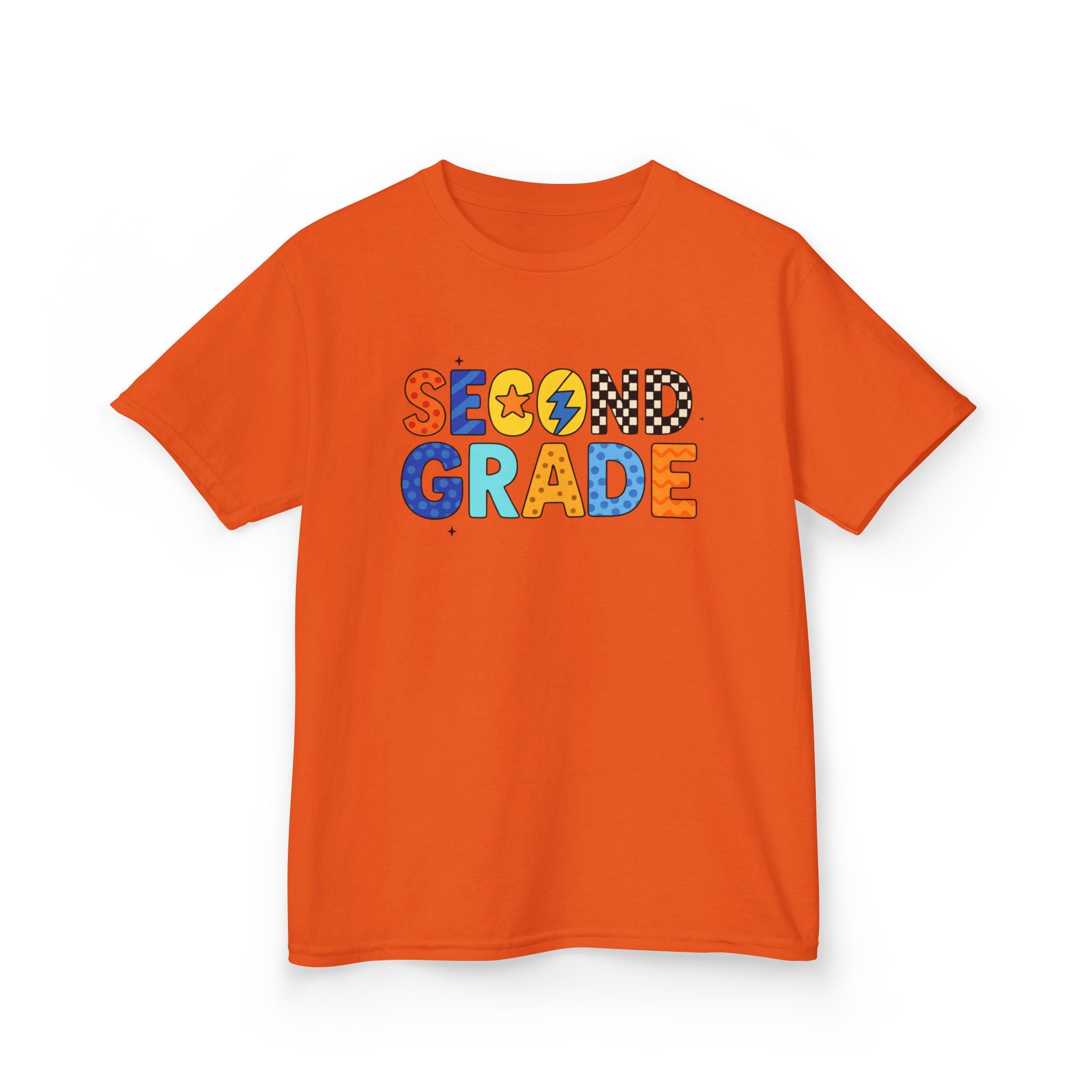 Second Grade Kids Tee - Colorful School Spirit Back to School Shirt