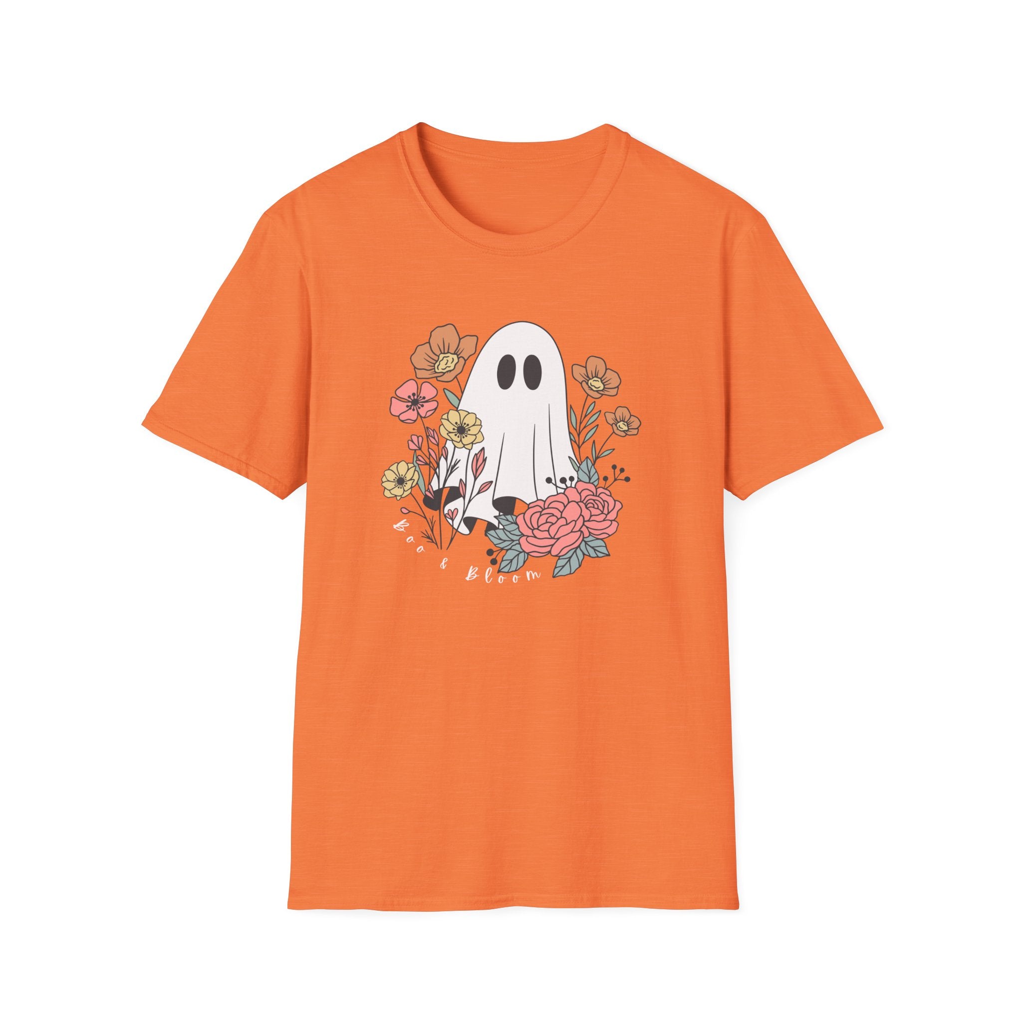 Cute Floral Ghost T-Shirt — Halloween Spooky Cute Tee