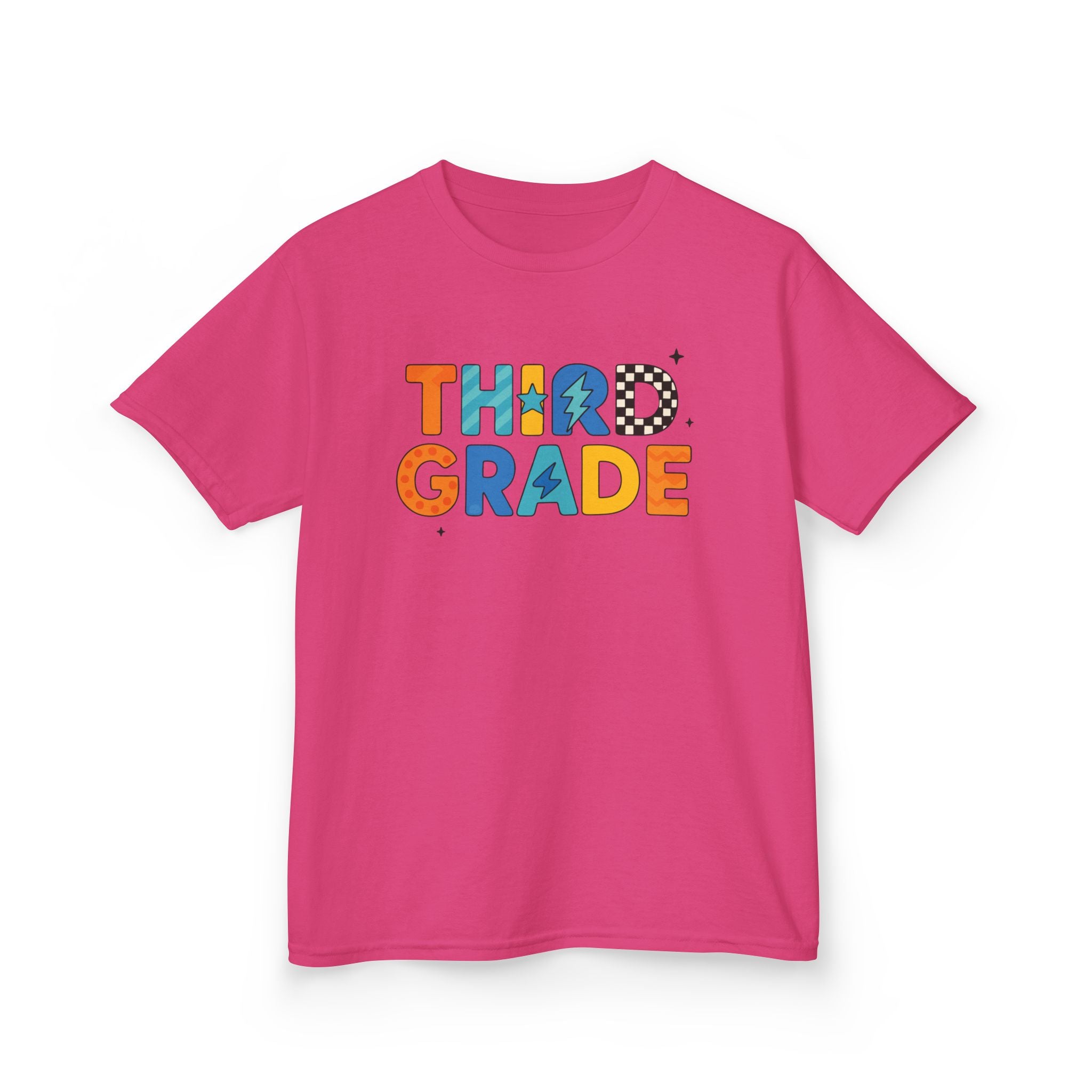 Third Grade Kids T‑Shirt — Colorful Back-to-School Tee