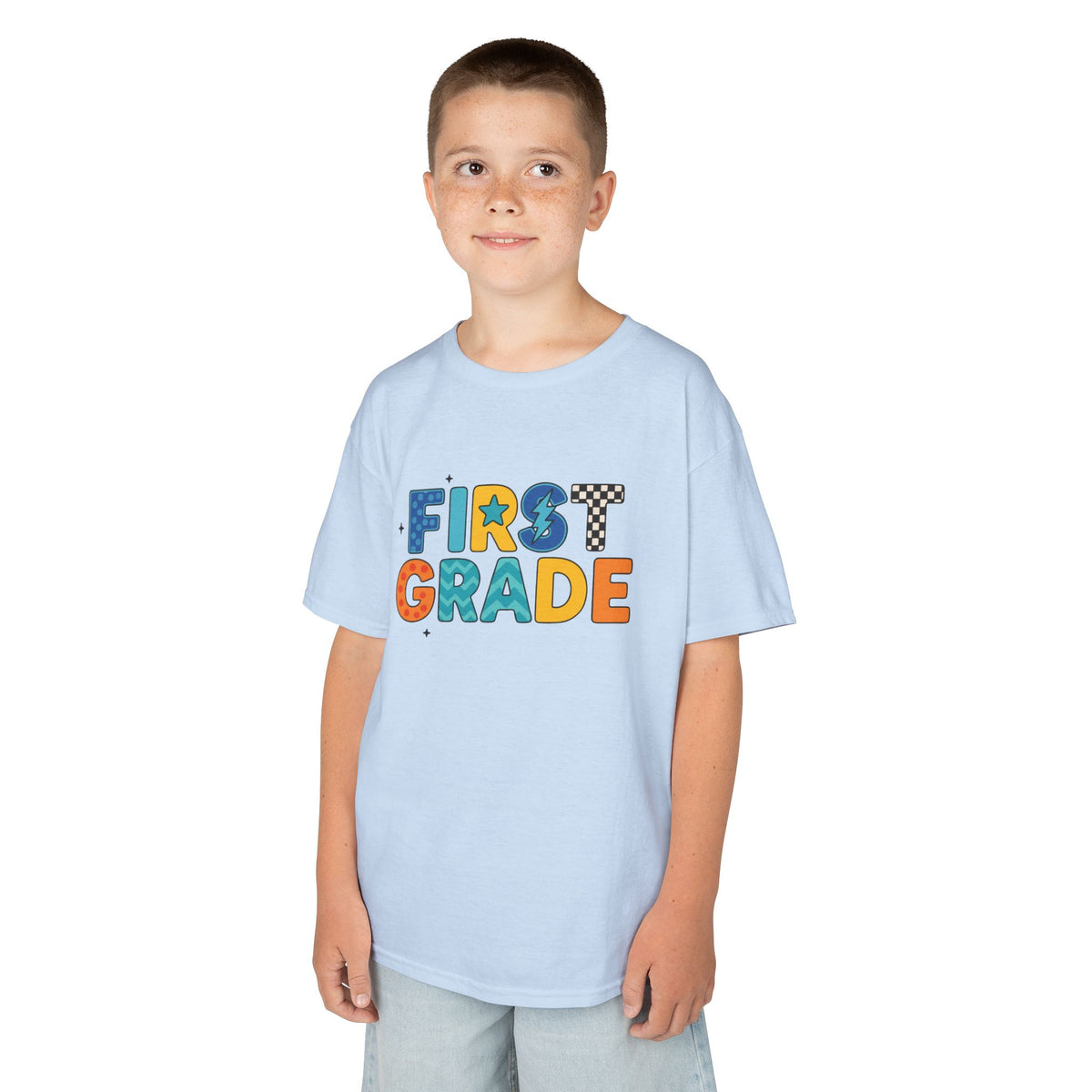 First Grade Kids T-Shirt — Colorful Back-to-School Tee