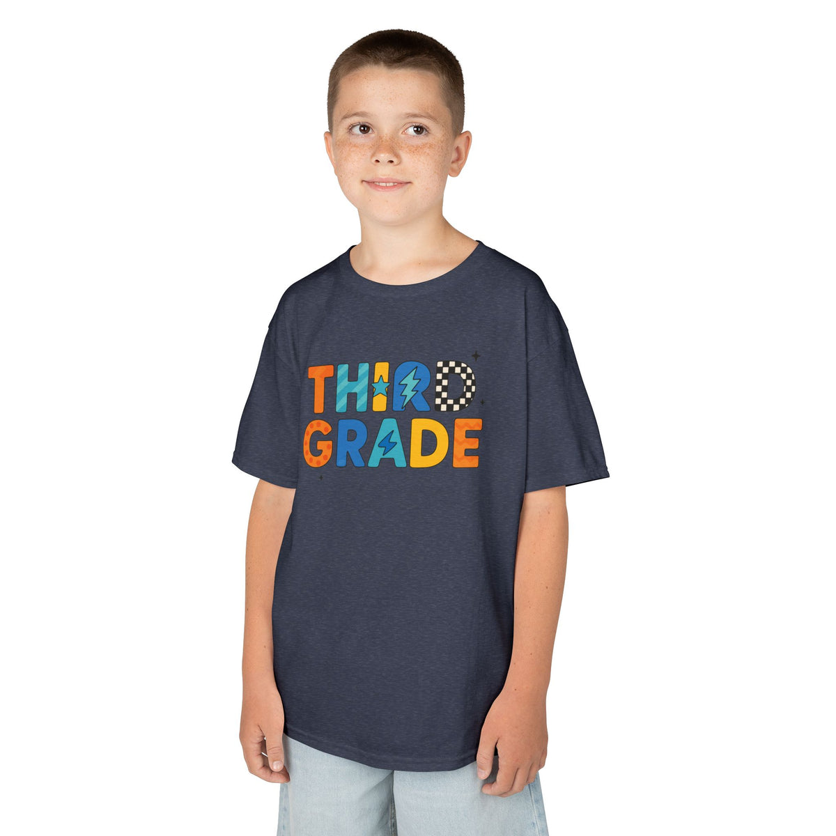 Third Grade Kids T‑Shirt — Colorful Back-to-School Tee