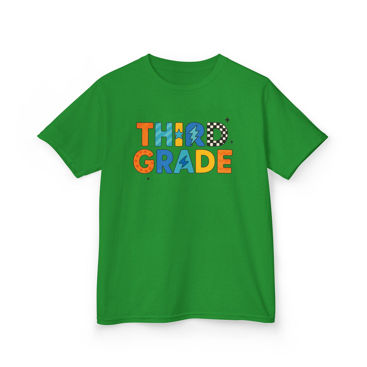 Third Grade Kids T‑Shirt — Colorful Back-to-School Tee