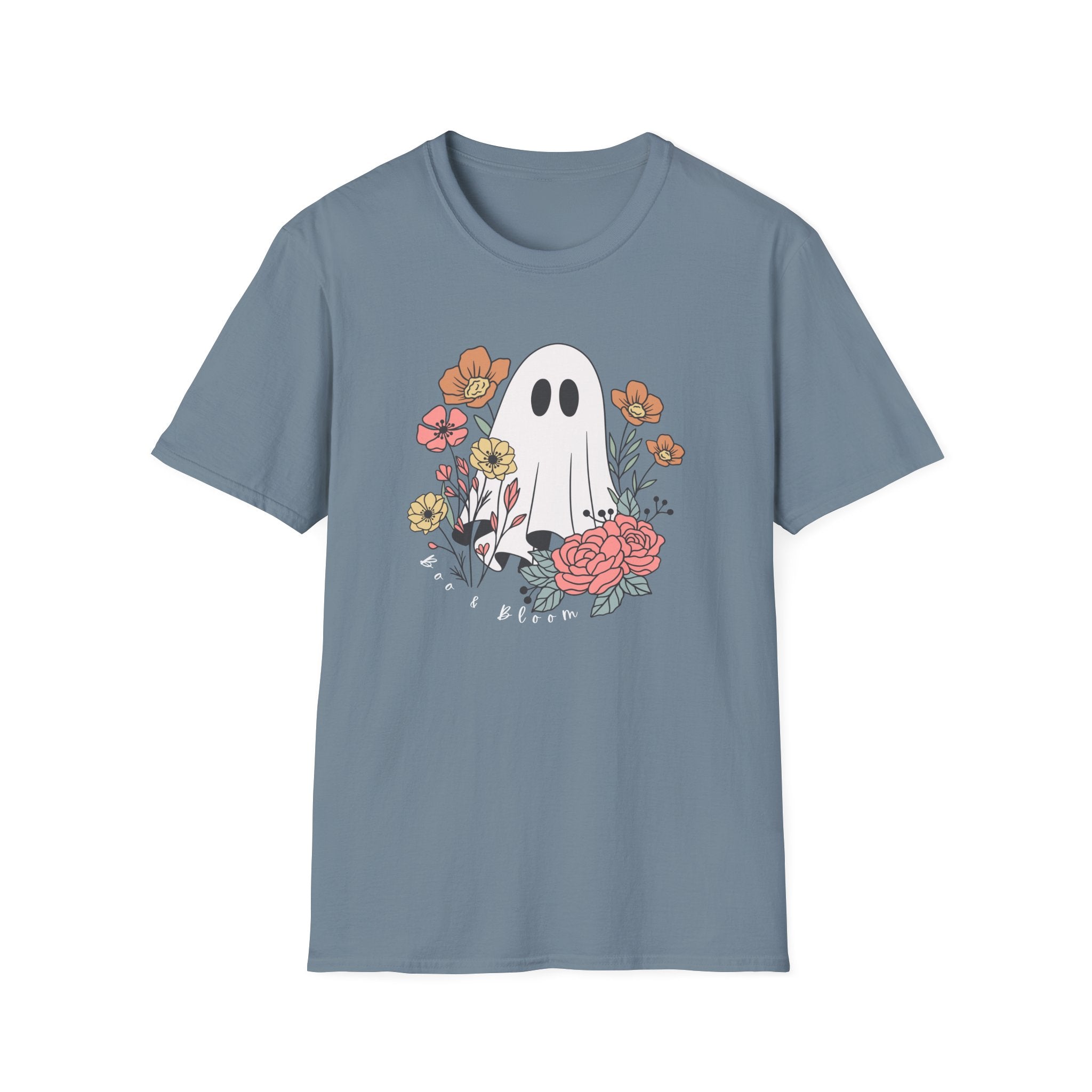 Cute Floral Ghost T-Shirt — Halloween Spooky Cute Tee
