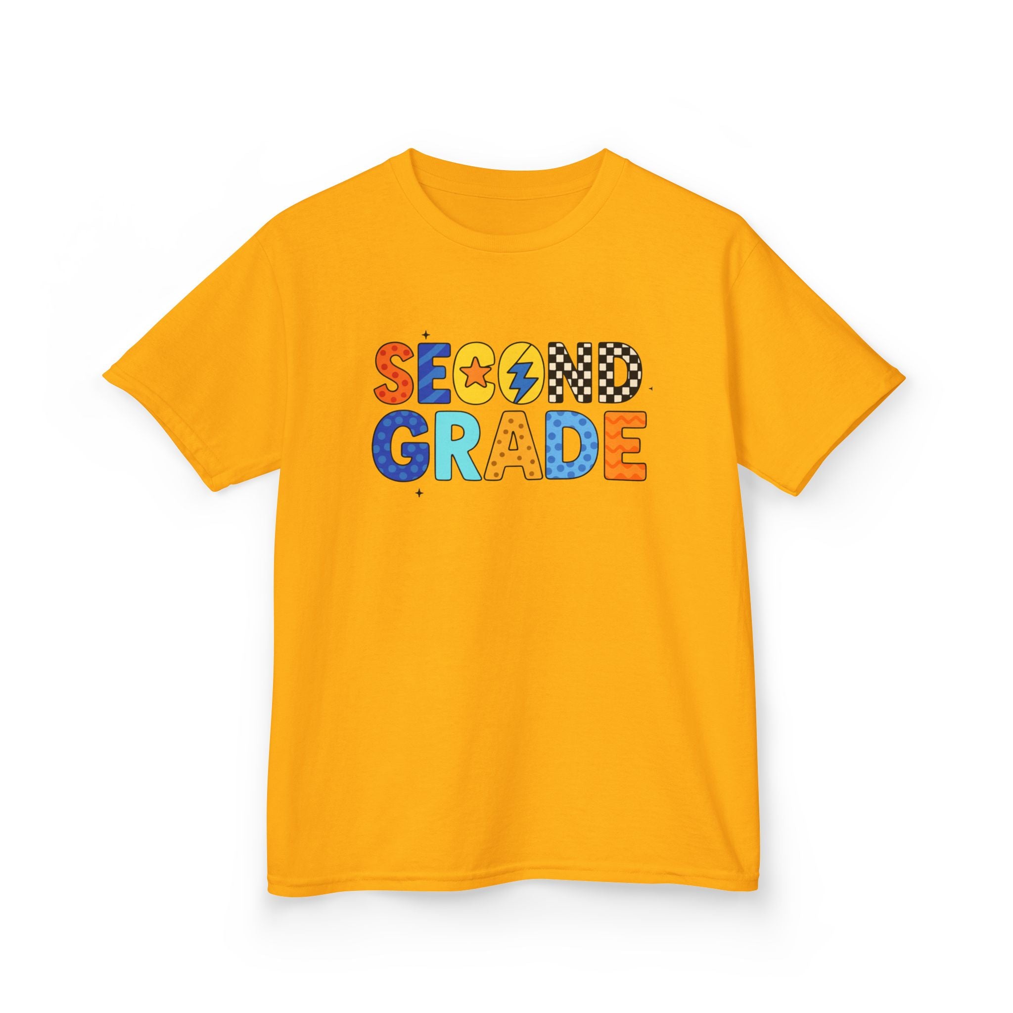 Second Grade Kids Tee - Colorful School Spirit Back to School Shirt
