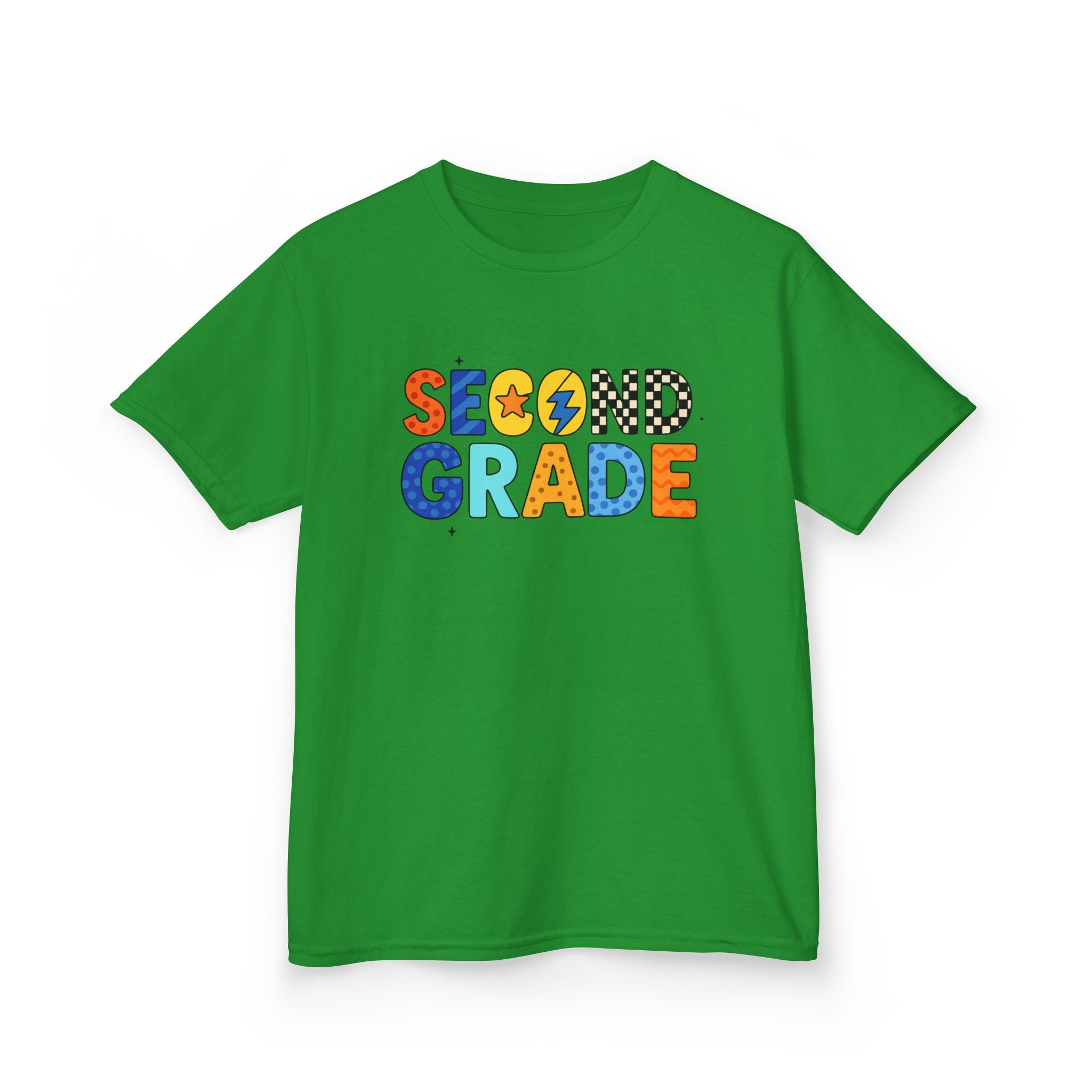 Second Grade Kids Tee - Colorful School Spirit Back to School Shirt