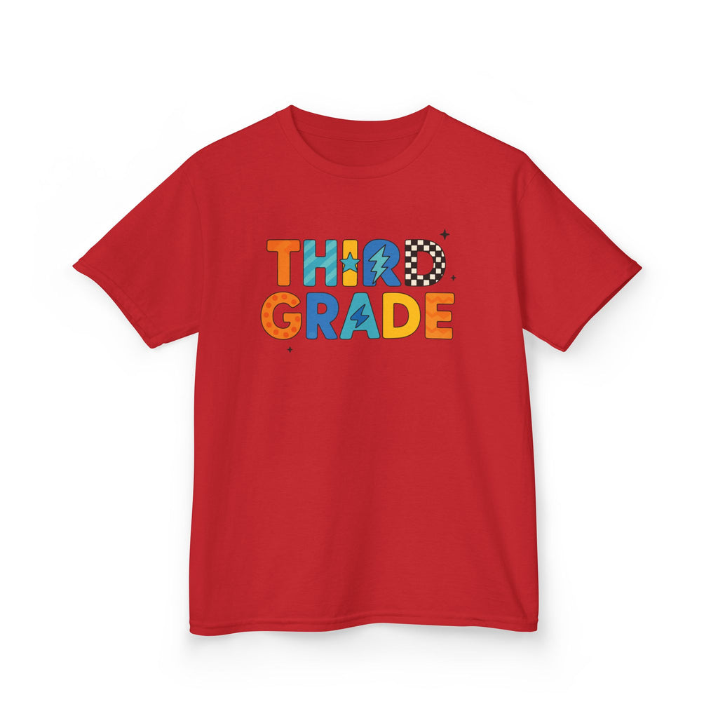 Third Grade Kids T‑Shirt — Colorful Back-to-School Tee