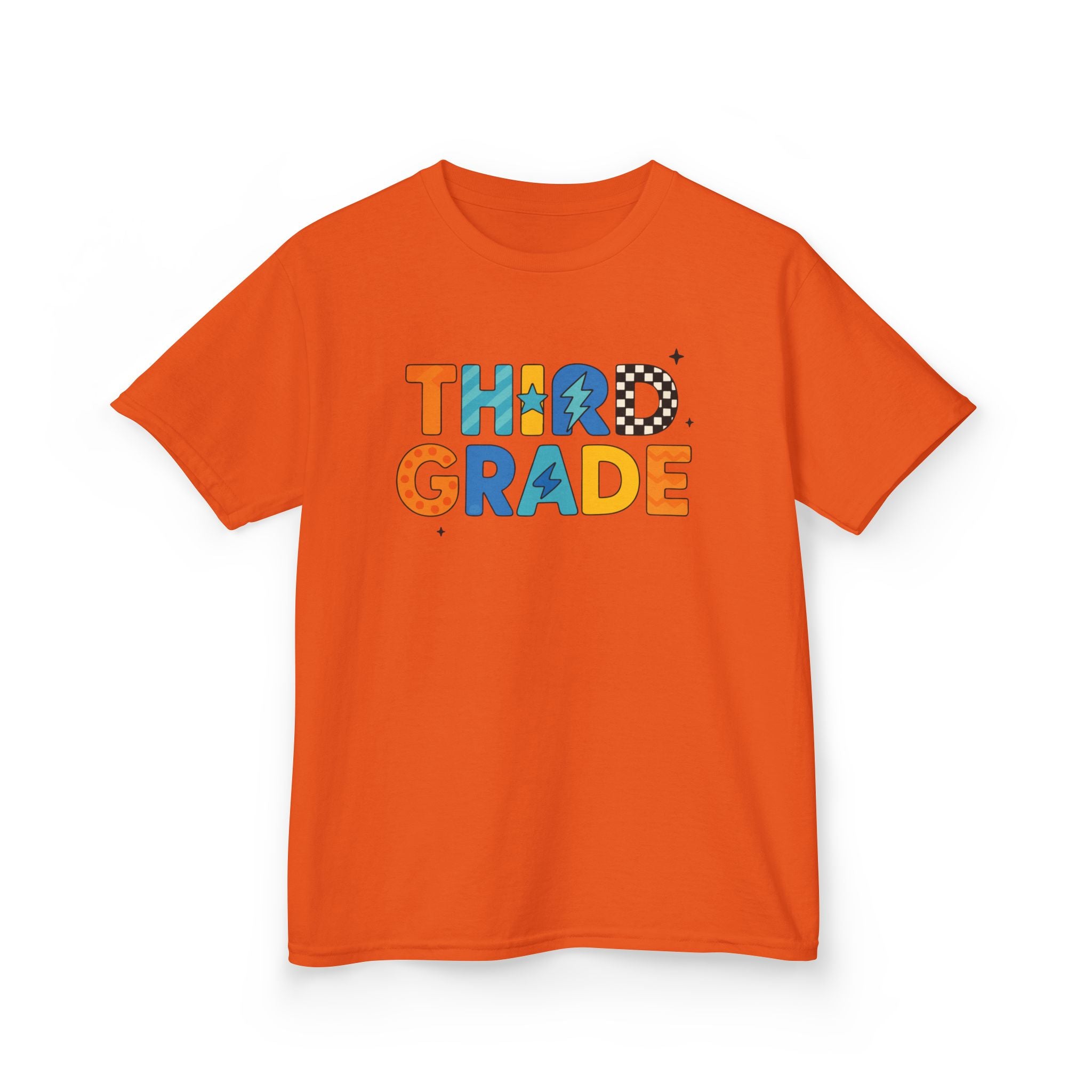 Third Grade Kids T‑Shirt — Colorful Back-to-School Tee